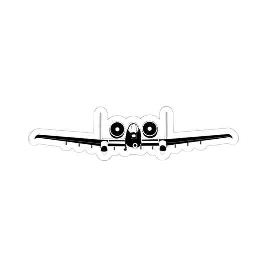 Kiss-Cut Stickers - Aircraft - USAF - A-10 Thunderbolt II - Front - BW X 300