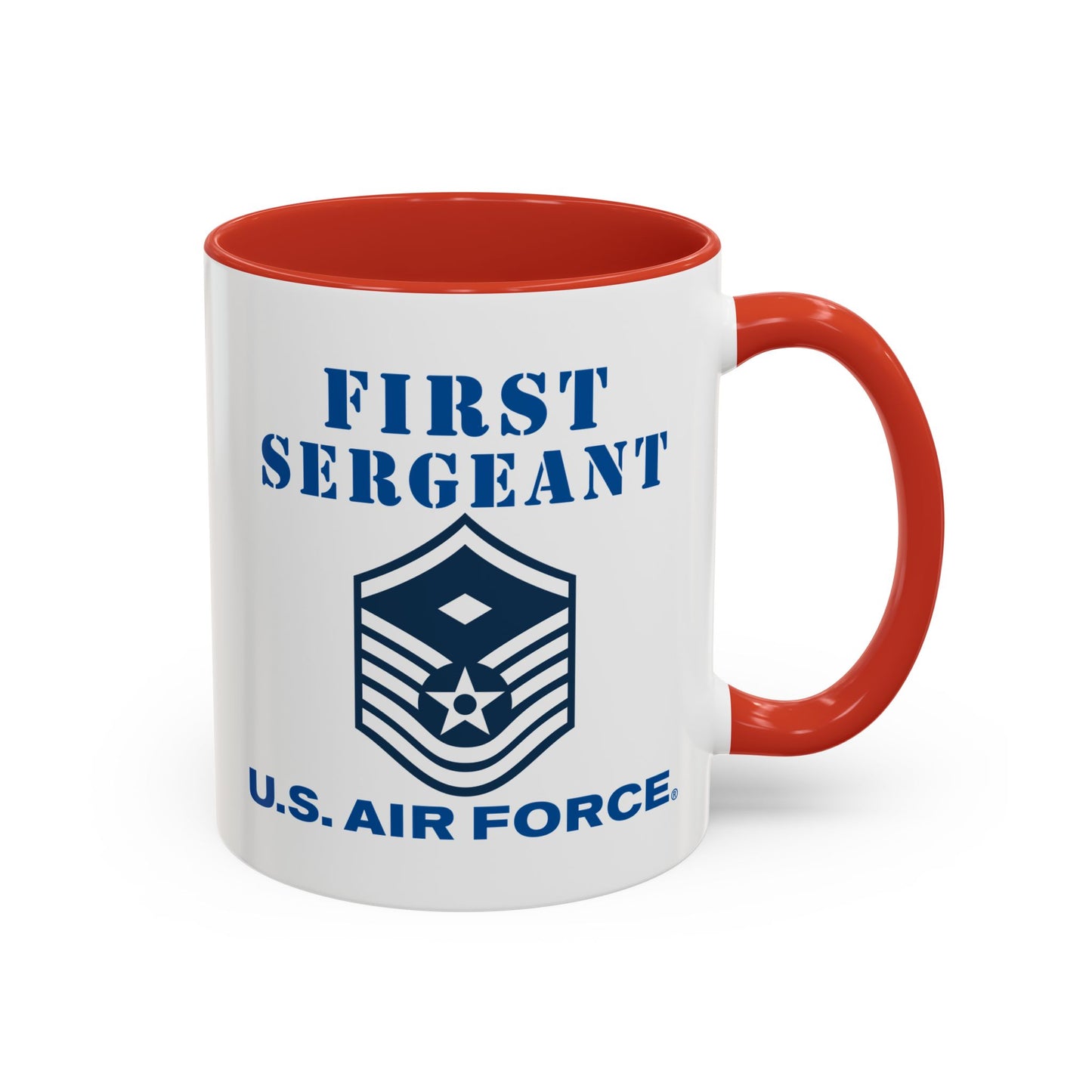 Accent Coffee Mug (11oz & 15oz) - USAF - First Sergeant (E7b) - 2020 - US Air Force w Text X 300
