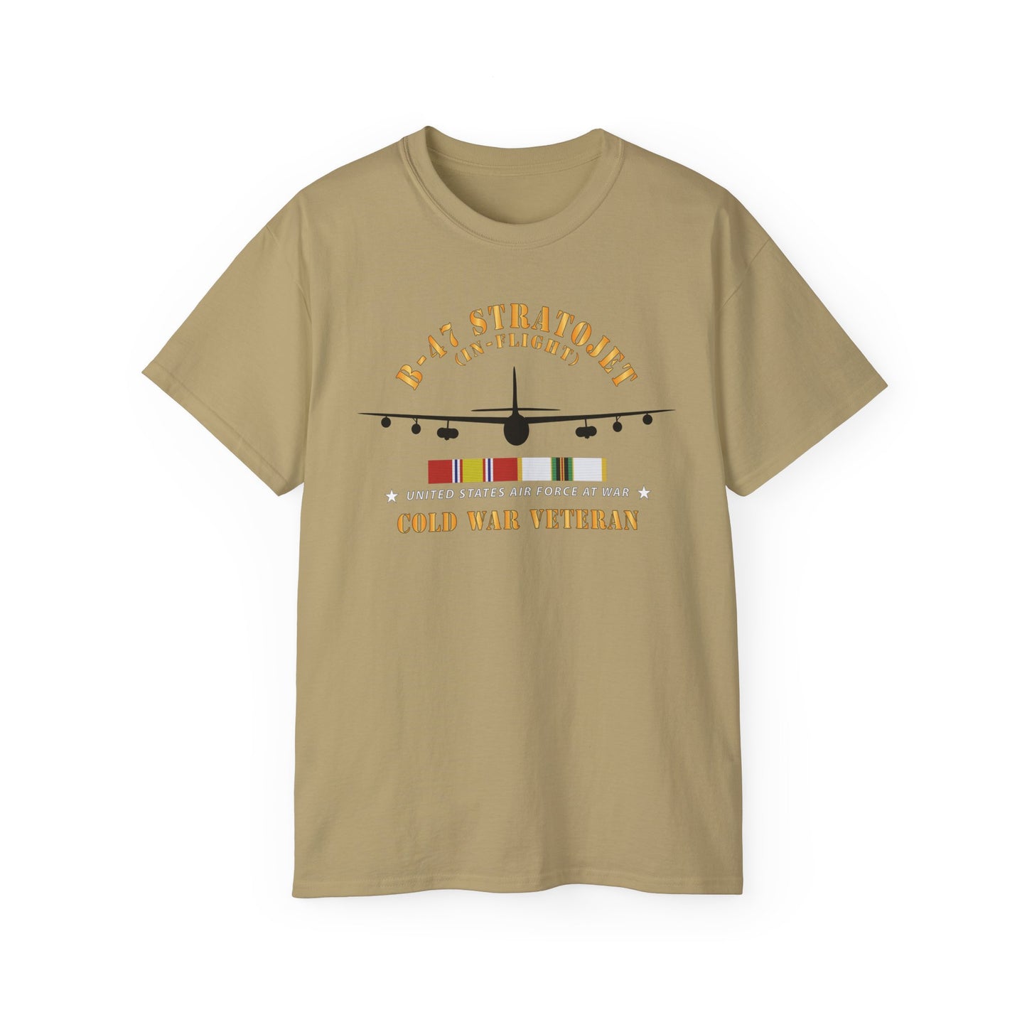 Unisex Ultra Cotton Tee - USAF - B-47 Stratojet - In Flt - Silhouette - Cold War Veteran X 300
