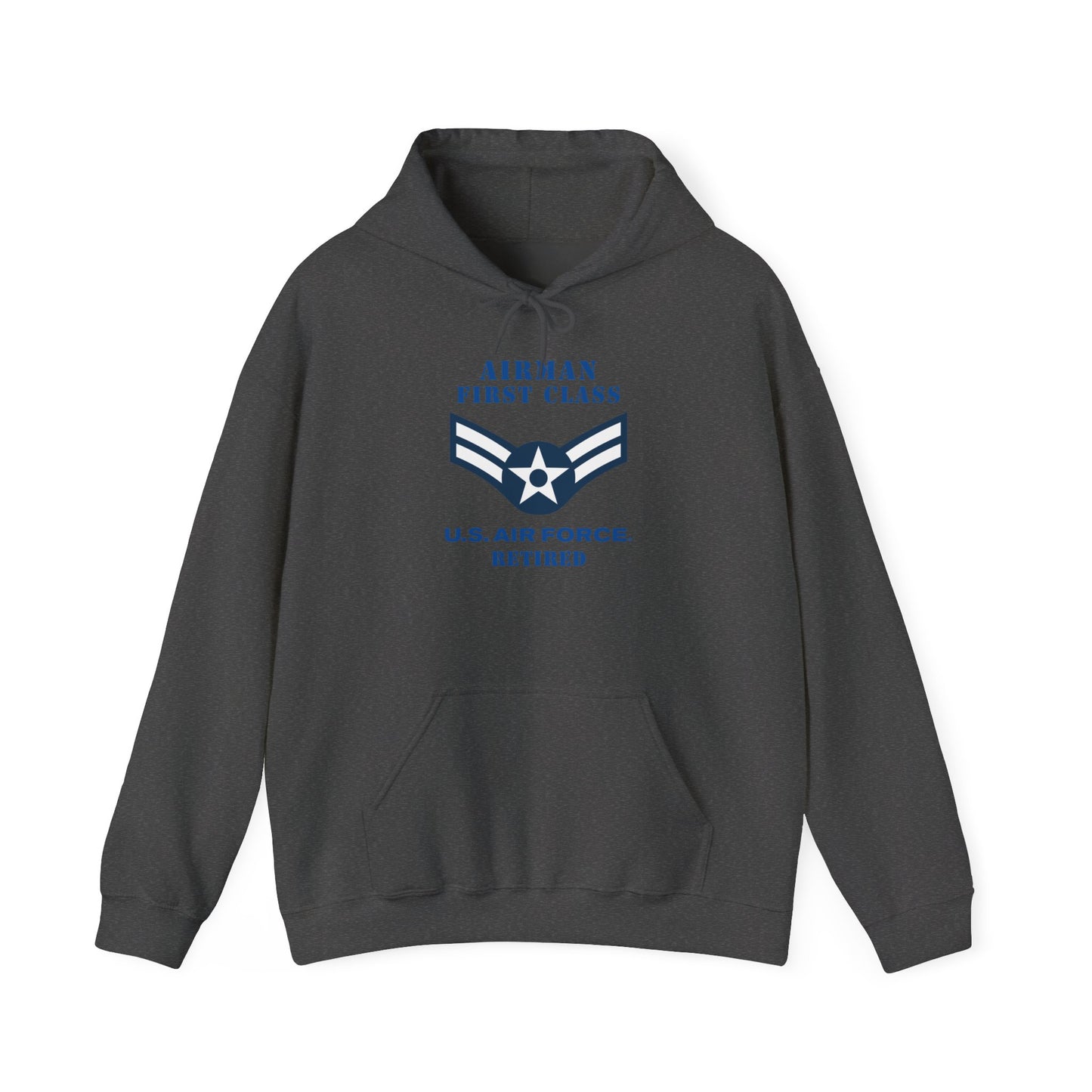 Unisex Heavy Blend Hooded Sweatshirt - USAF - Airman - First Class (E3) - 2020 - Retired