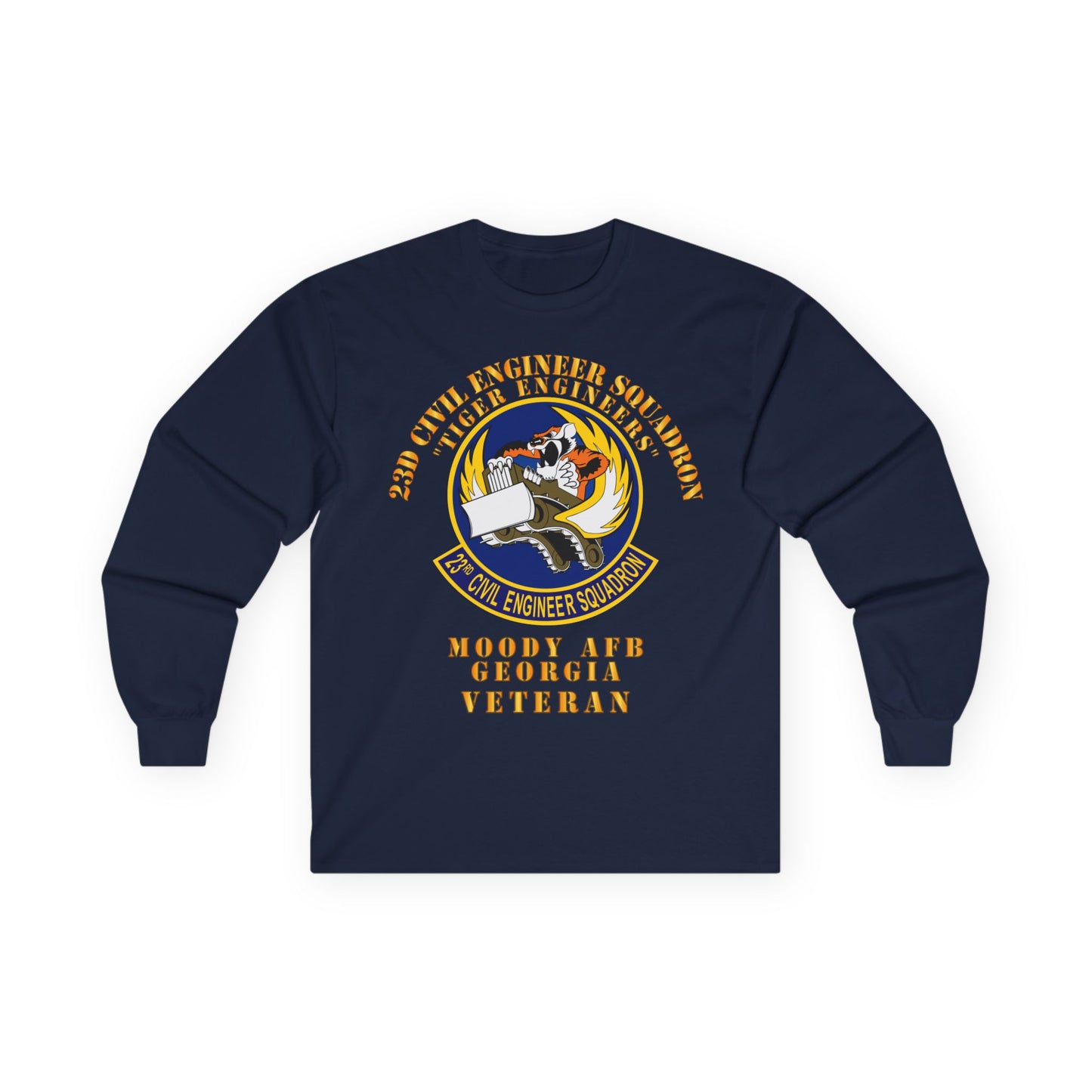 Unisex Ultra Cotton Long Sleeve Tee - USAF - 23d Civil Engineer Squadron - Tiger Engineers - Moody AFB, GA