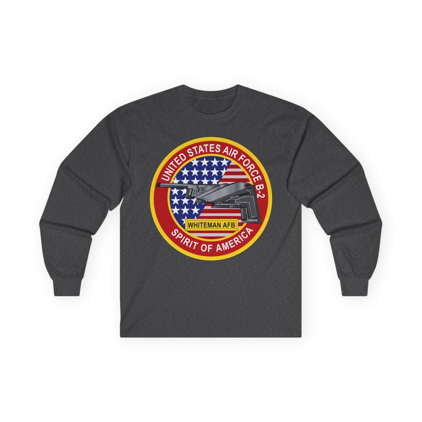 Unisex Ultra Cotton Long Sleeve Tee - USAF - B2 - Spirit - Stealth Bomber wo Txt