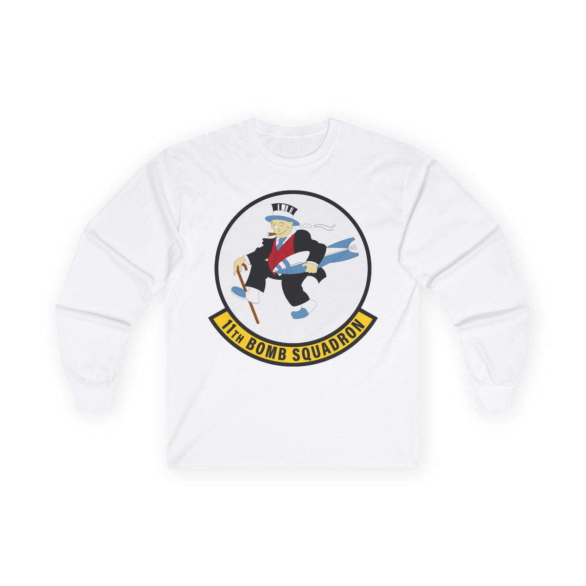 Unisex Ultra Cotton Long Sleeve Tee - USAF - 11th Bomb Squadron wo txt