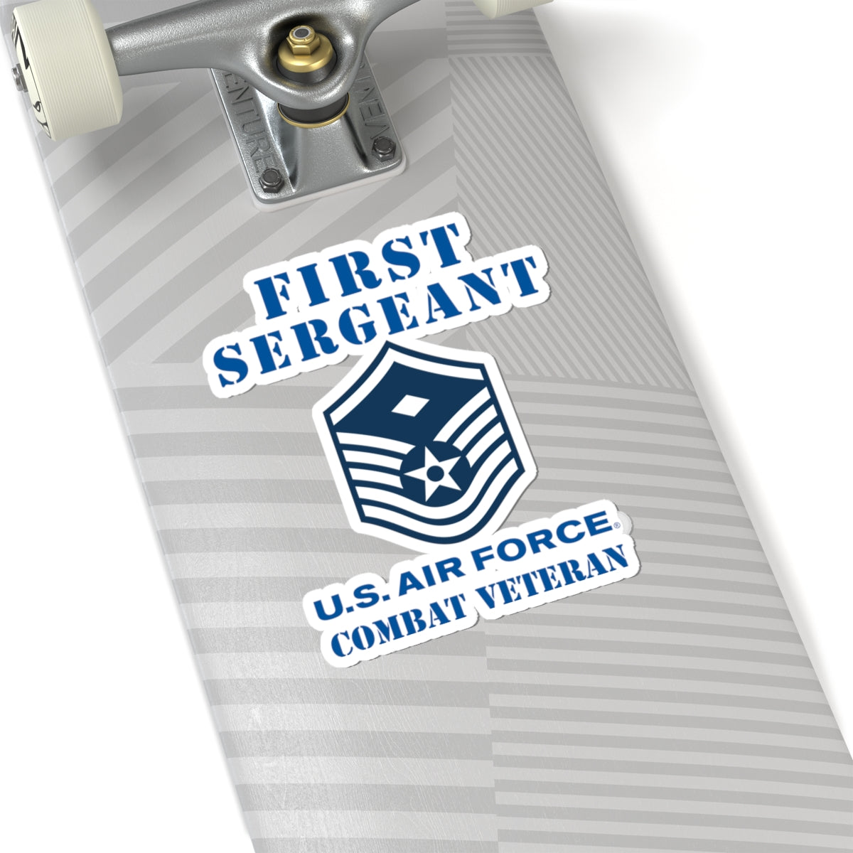 Kiss-Cut Stickers - USAF - First Sergeant (E7b) - 2020 - Combat Veteran
