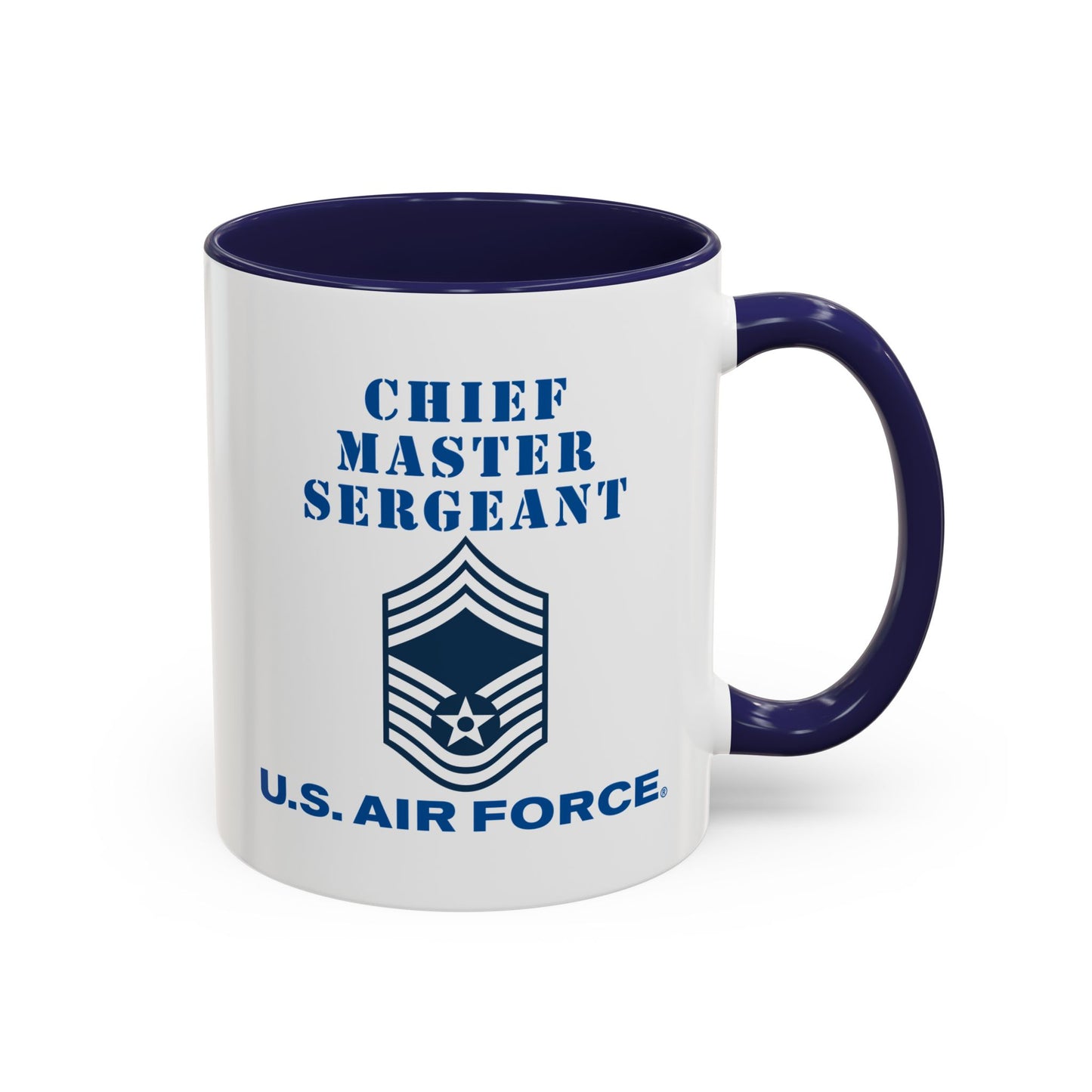 Accent Coffee Mug (11oz & 15oz) - USAF - Chief Master Sergeant (E9a) - 2020 - US Air Force w Text X 300