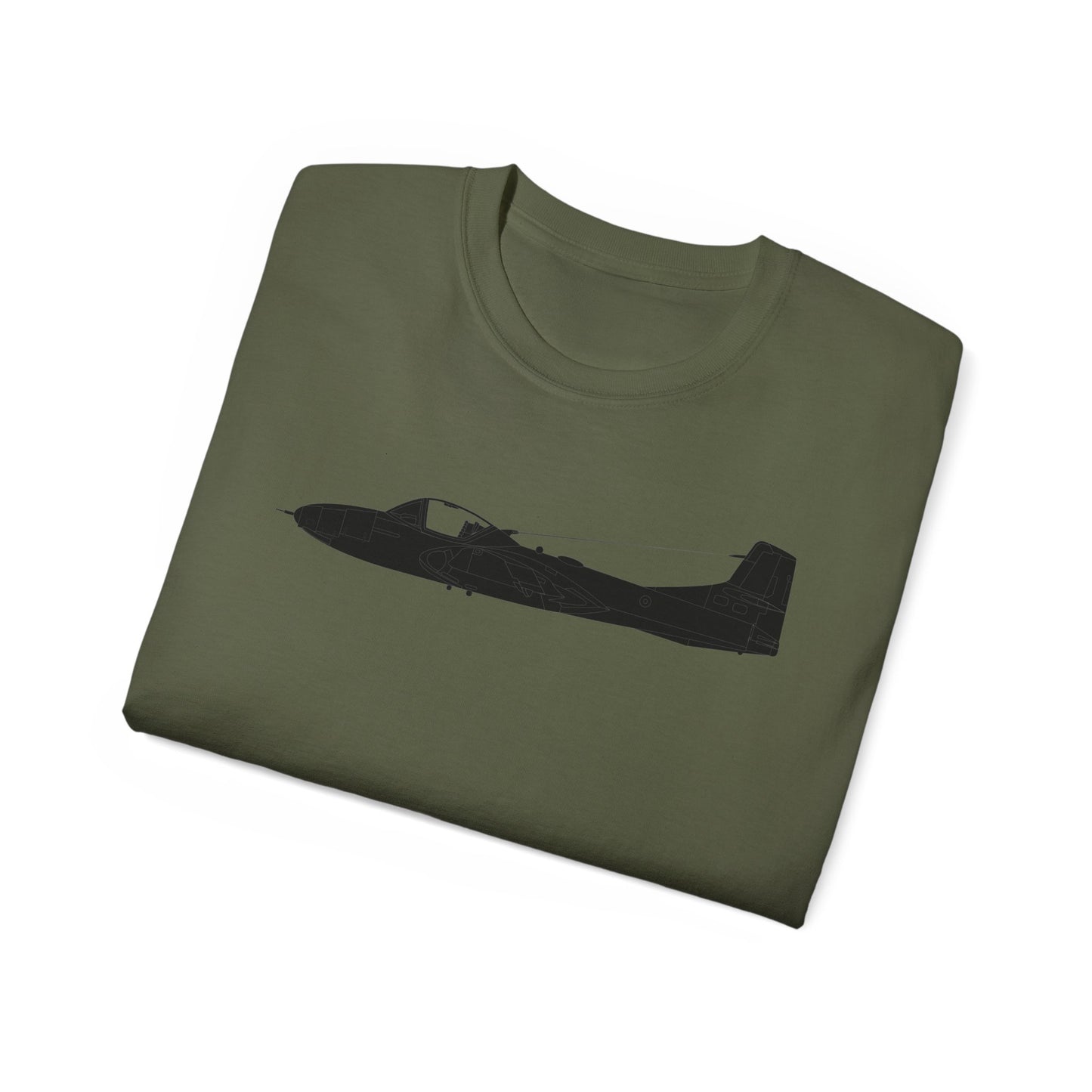 Unisex Ultra Cotton Tee - Aircraft - T-37-Trainer - Top - Black - Metal X 300