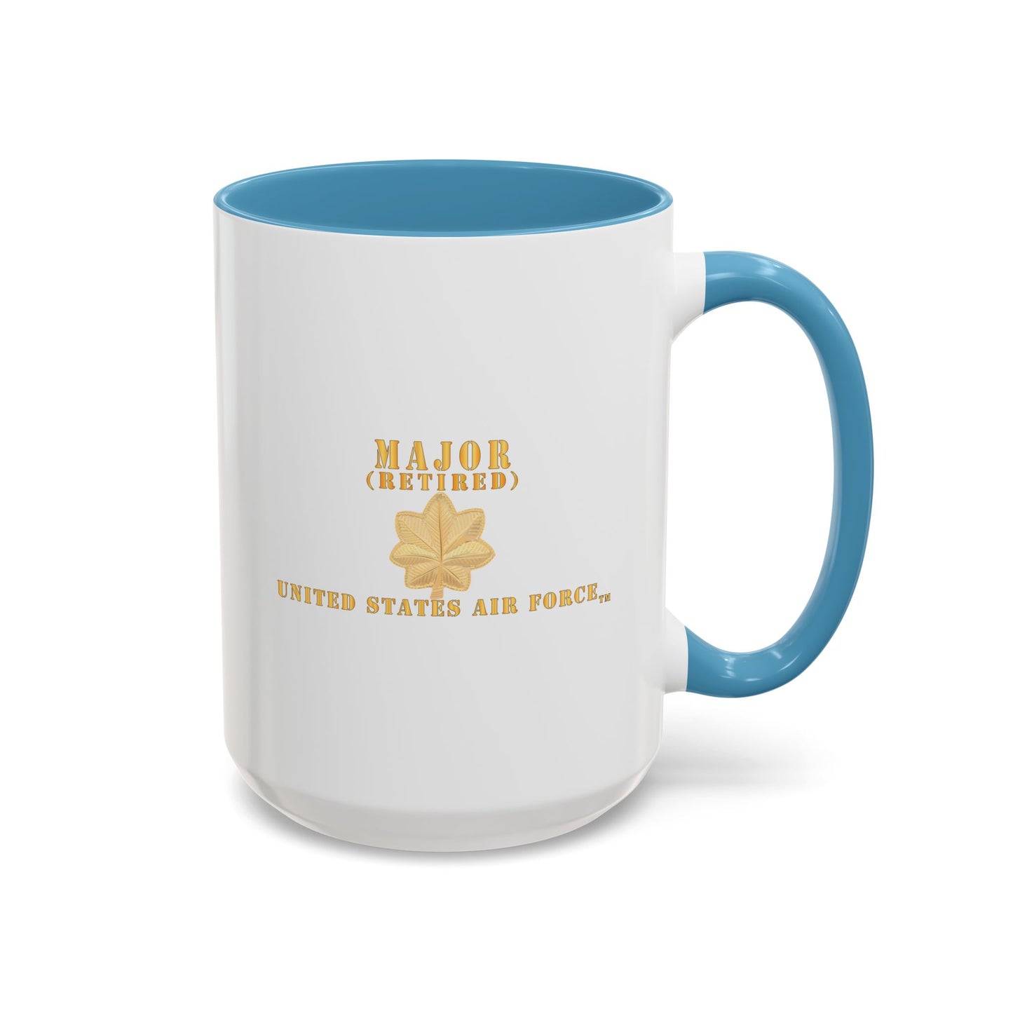 Accent Coffee Mug (11oz & 15oz) - USAF - Major - MAJ - Retired X 300