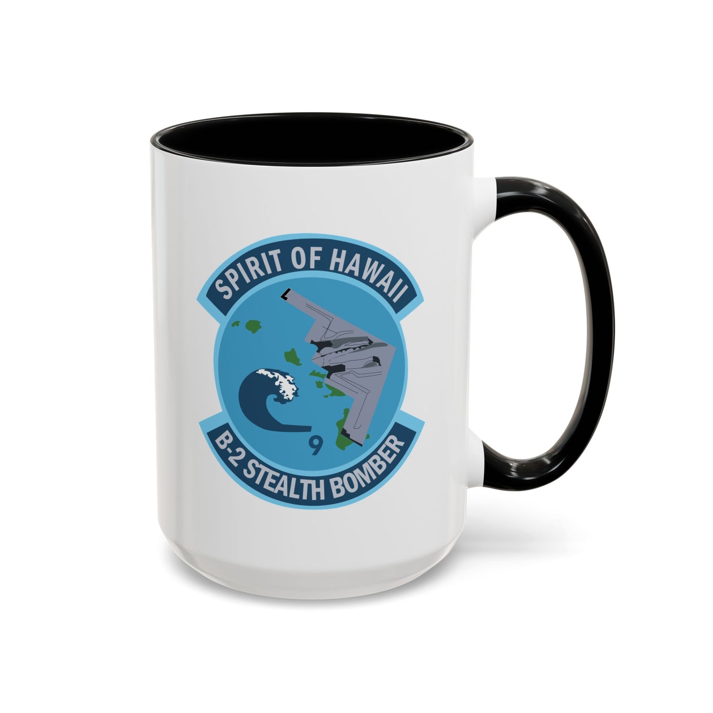 Accent Coffee Mug (11oz & 15oz) - USAF - B2 - Spirit of Hawaii - Stealth Bomber wo txt X 300
