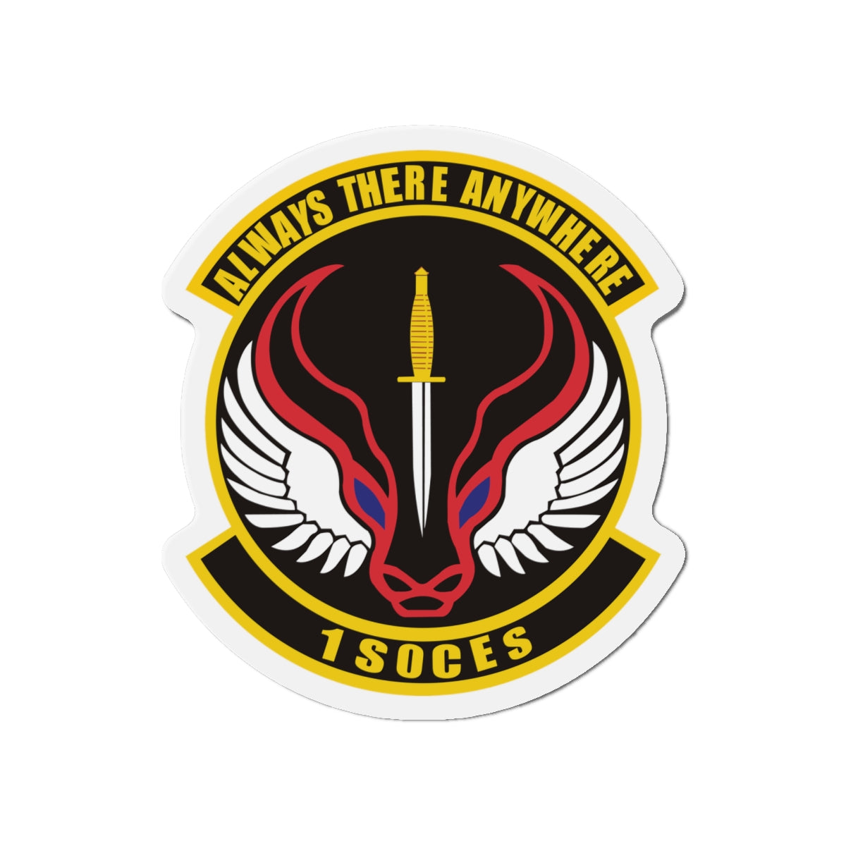 Die-Cut Magnet - USAF - 1st Special Operations Civil Engineer Sq wo txt