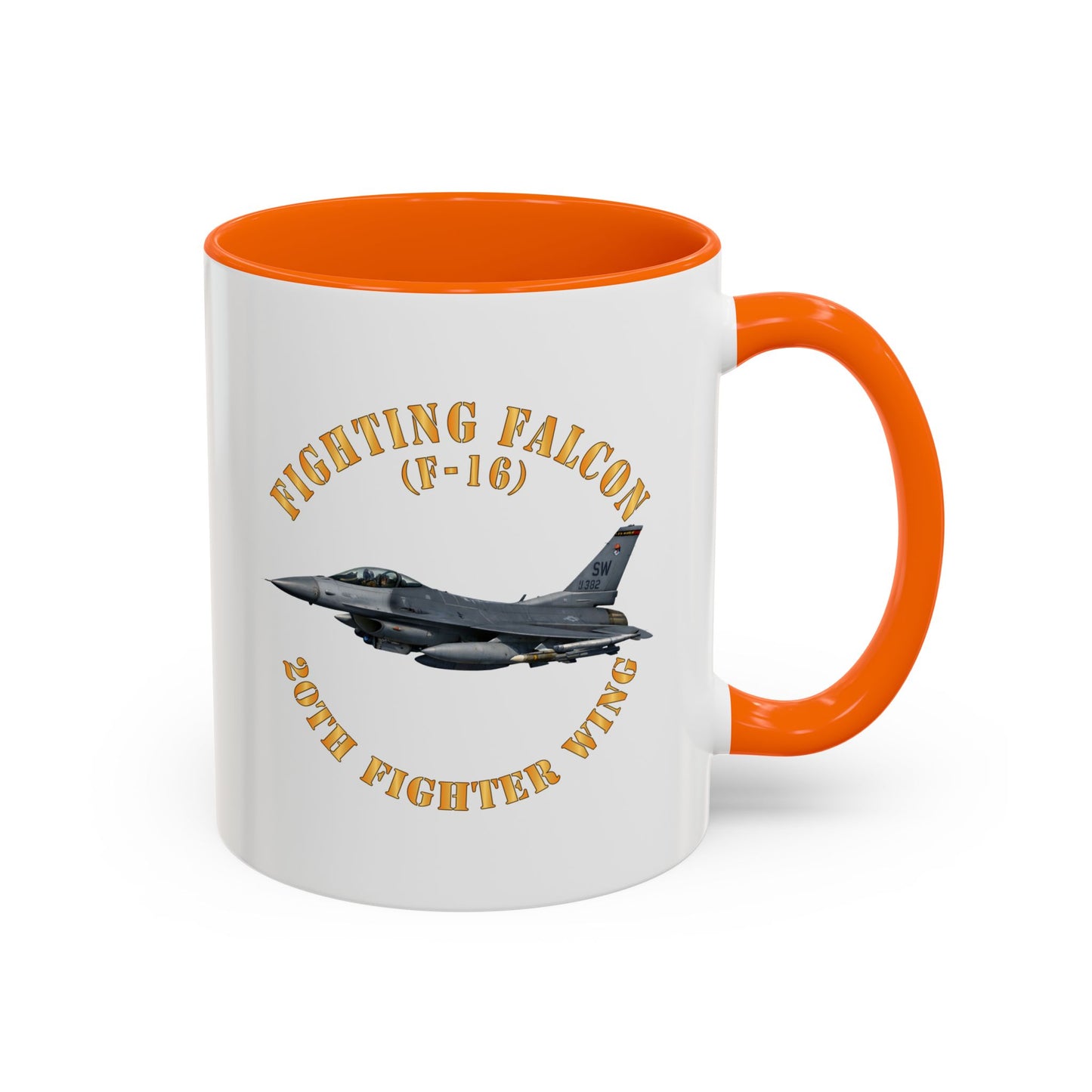 Accent Coffee Mug (11oz & 15oz) - USAF - F-16 Fighting Falcon - 20th Fighter Wing X 300