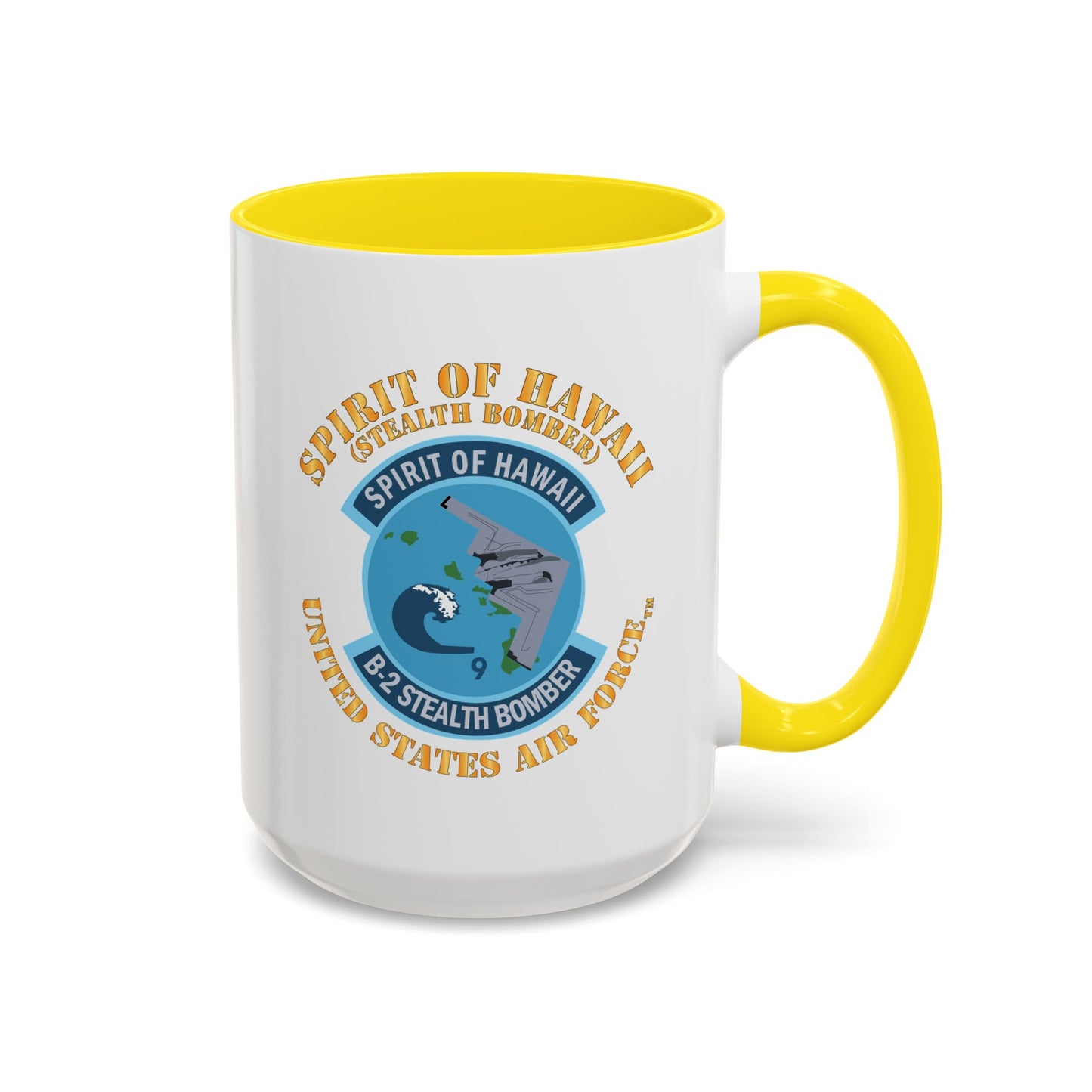 Accent Coffee Mug (11oz & 15oz) - USAF - B2 - Spirit of Hawaii - Stealth Bomber X 300