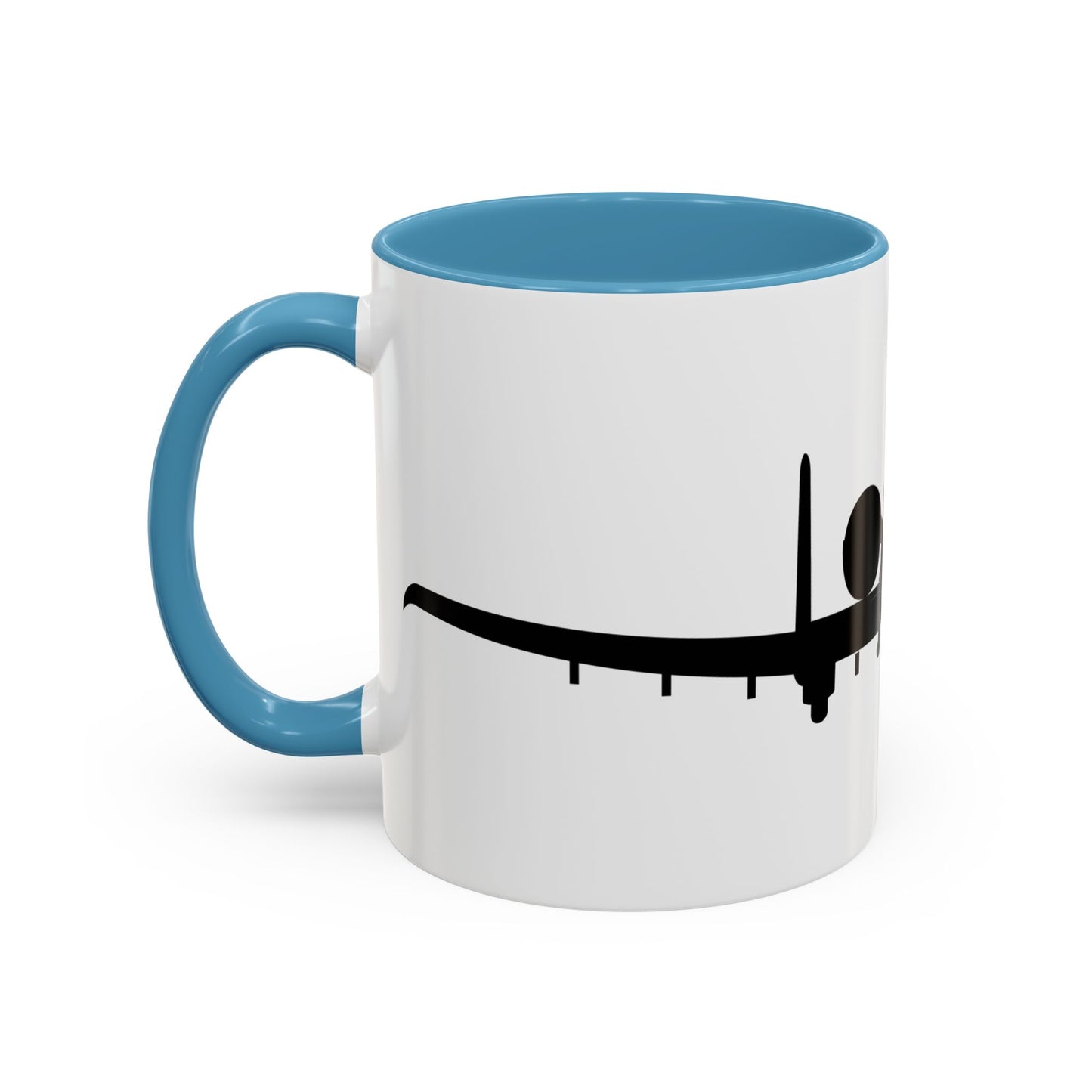 Accent Coffee Mug (11oz & 15oz) - Aircraft - USAF - A-10 Thunderbolt II - Front - Silhouette X 300