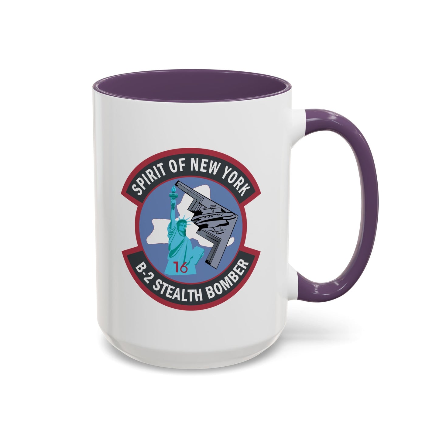 Accent Coffee Mug (11oz & 15oz) - USAF - B2 - Spirit of New York - Stealth Bomber wo txt X 300