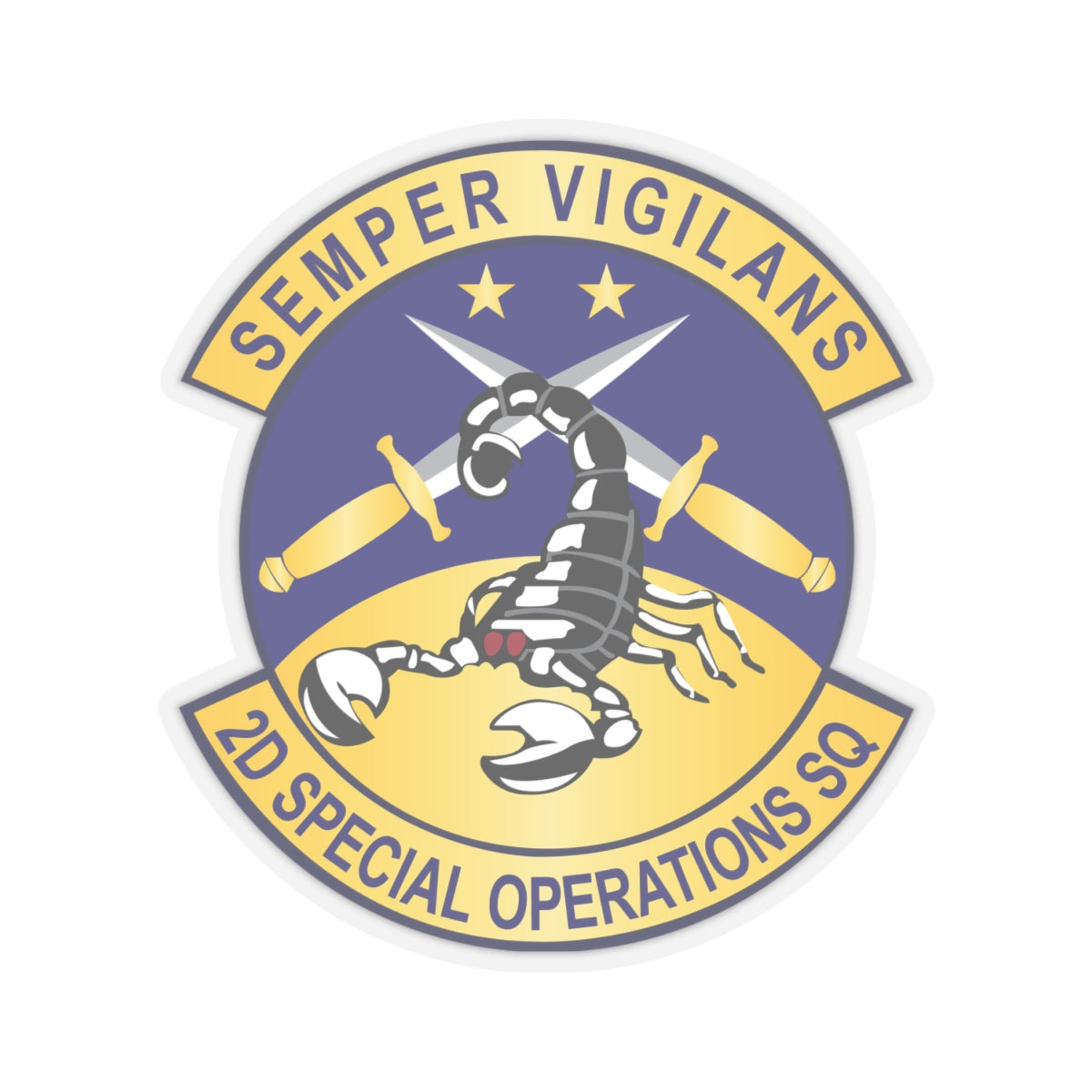 Kiss-Cut Stickers - USAFSOF - 2nd Special Operations Squadron wo Txt