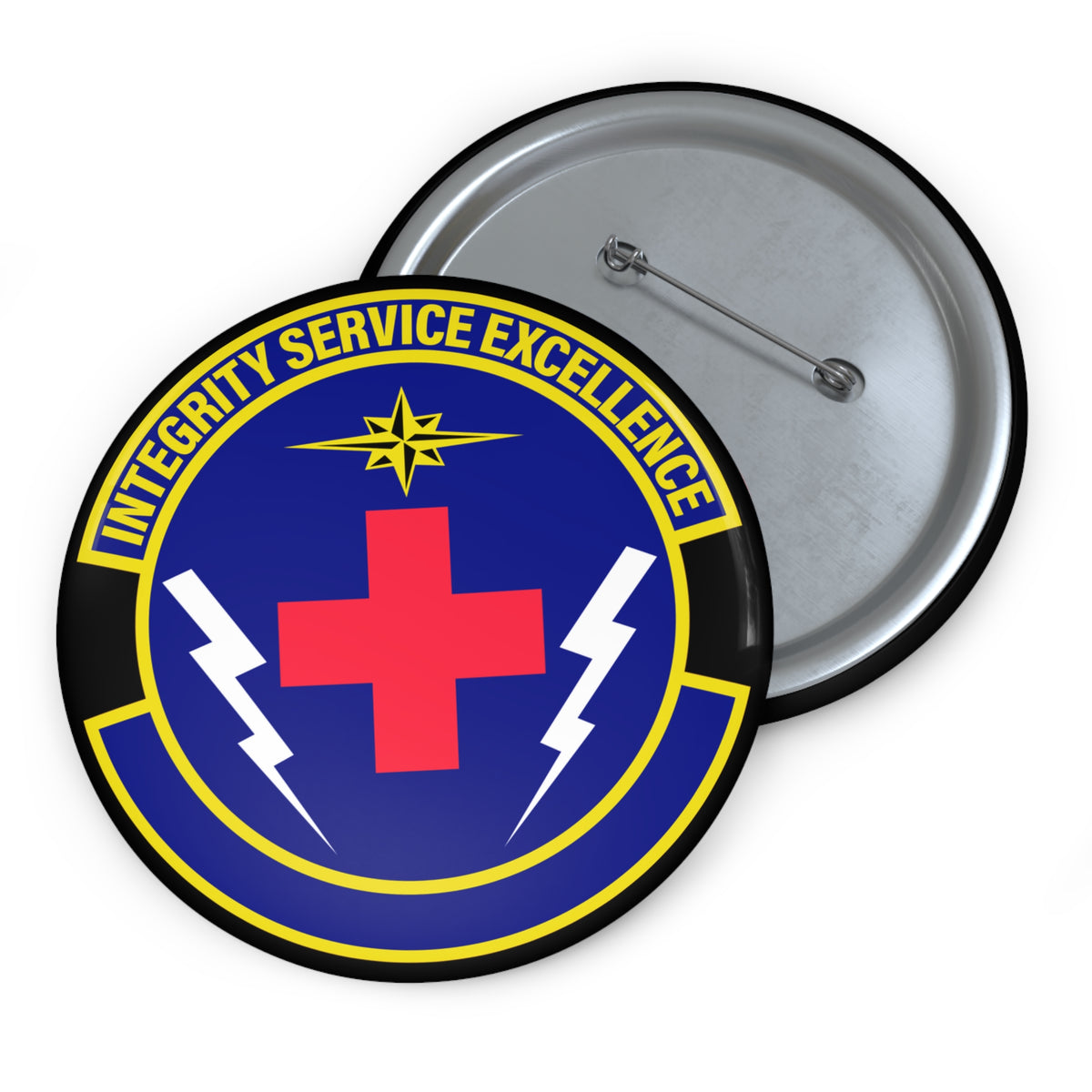 Custom Pin Button - USAF - 10th Healthcare Operations Sq wo txt