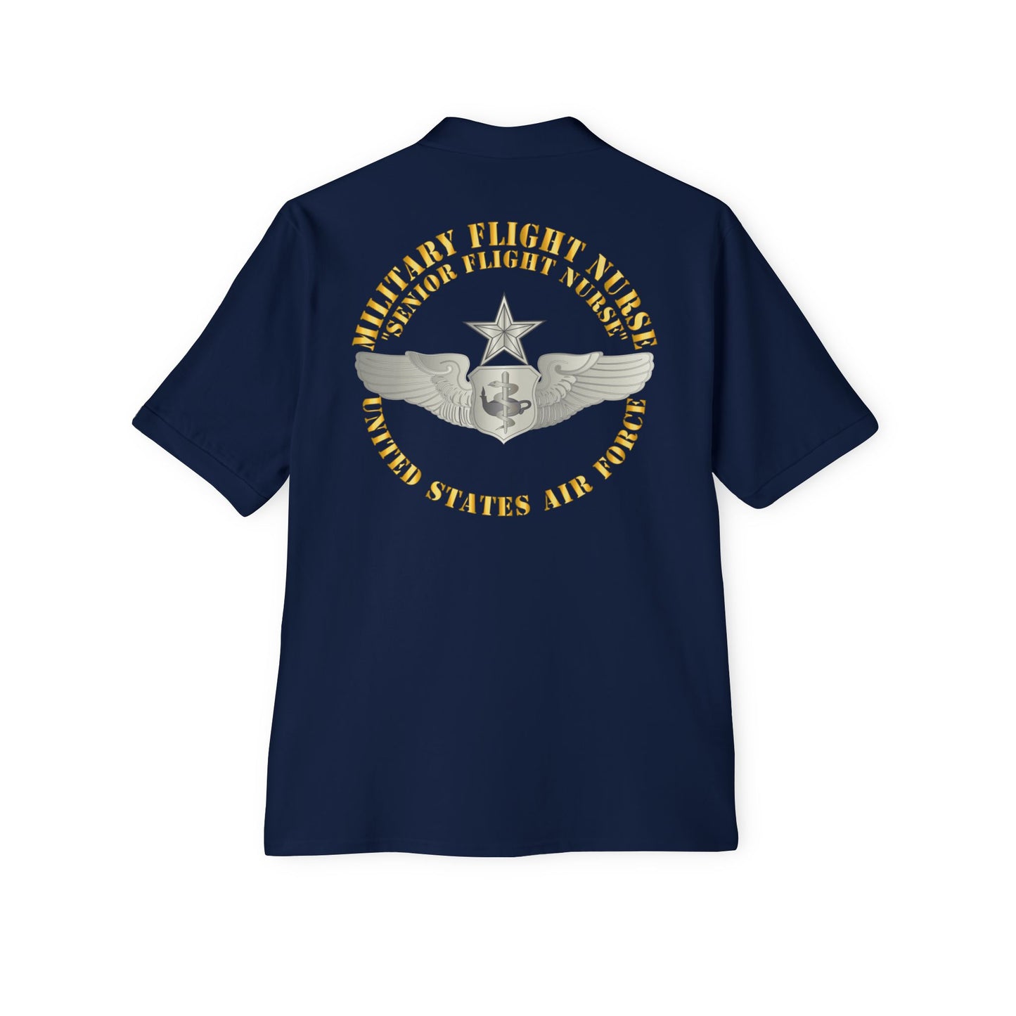 Men's Piqué Polo - USAF - Military Flight Nurse - Flight Nurse - Senior
