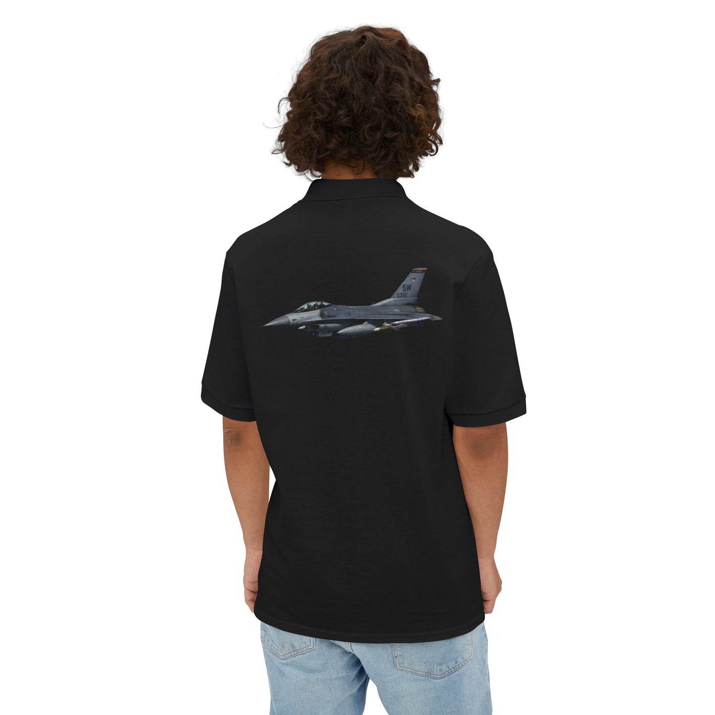 Men's Piqué Polo - USAF - F-16 Fighting Falcon wo txt X 300