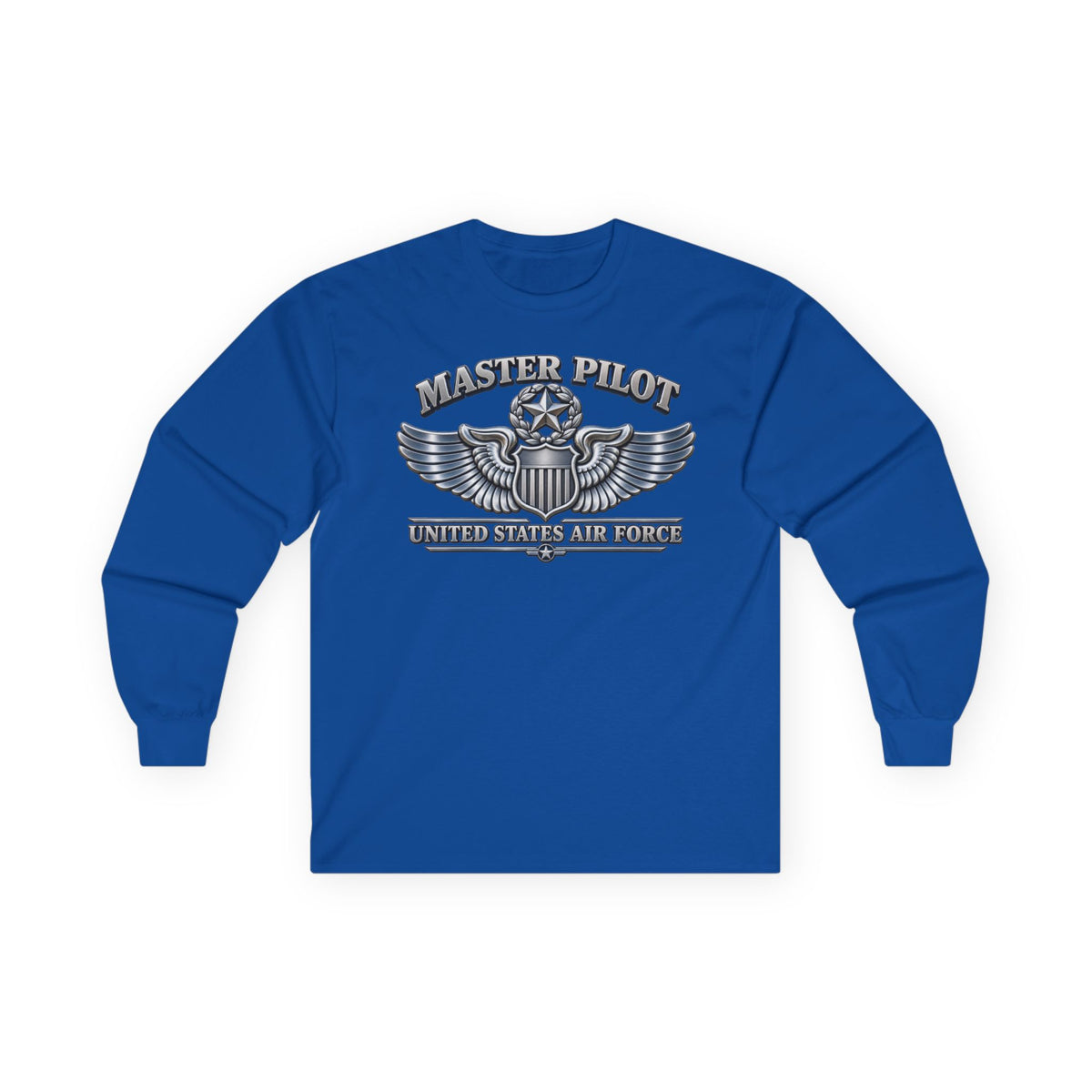 Unisex Ultra Cotton Long Sleeve Tee - USAF - Master Pilot Badge - United States Air Force - 3D - Enhanced