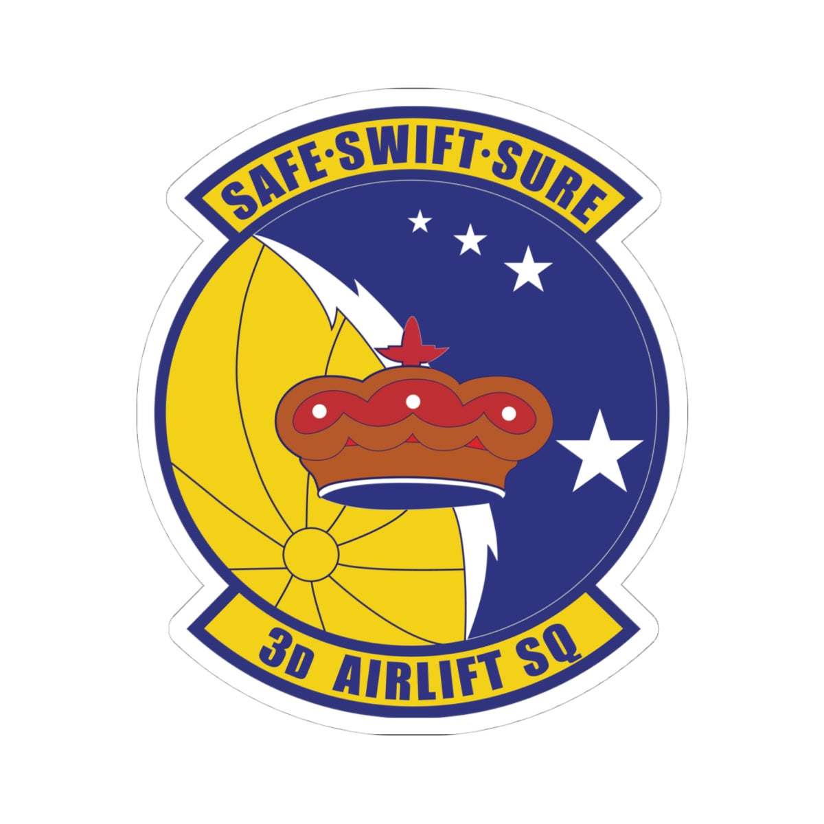 Kiss-Cut Stickers - USAF - 3rd Airlift Squadron wo txt
