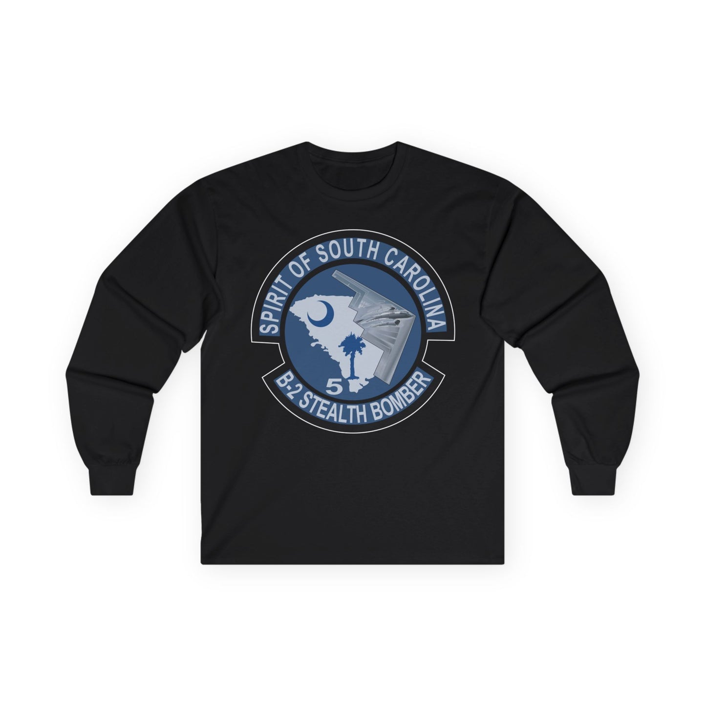 Unisex Ultra Cotton Long Sleeve Tee - USAF - B2 - Spirit of South Carolina Stealth Bomber wo Txt X 300
