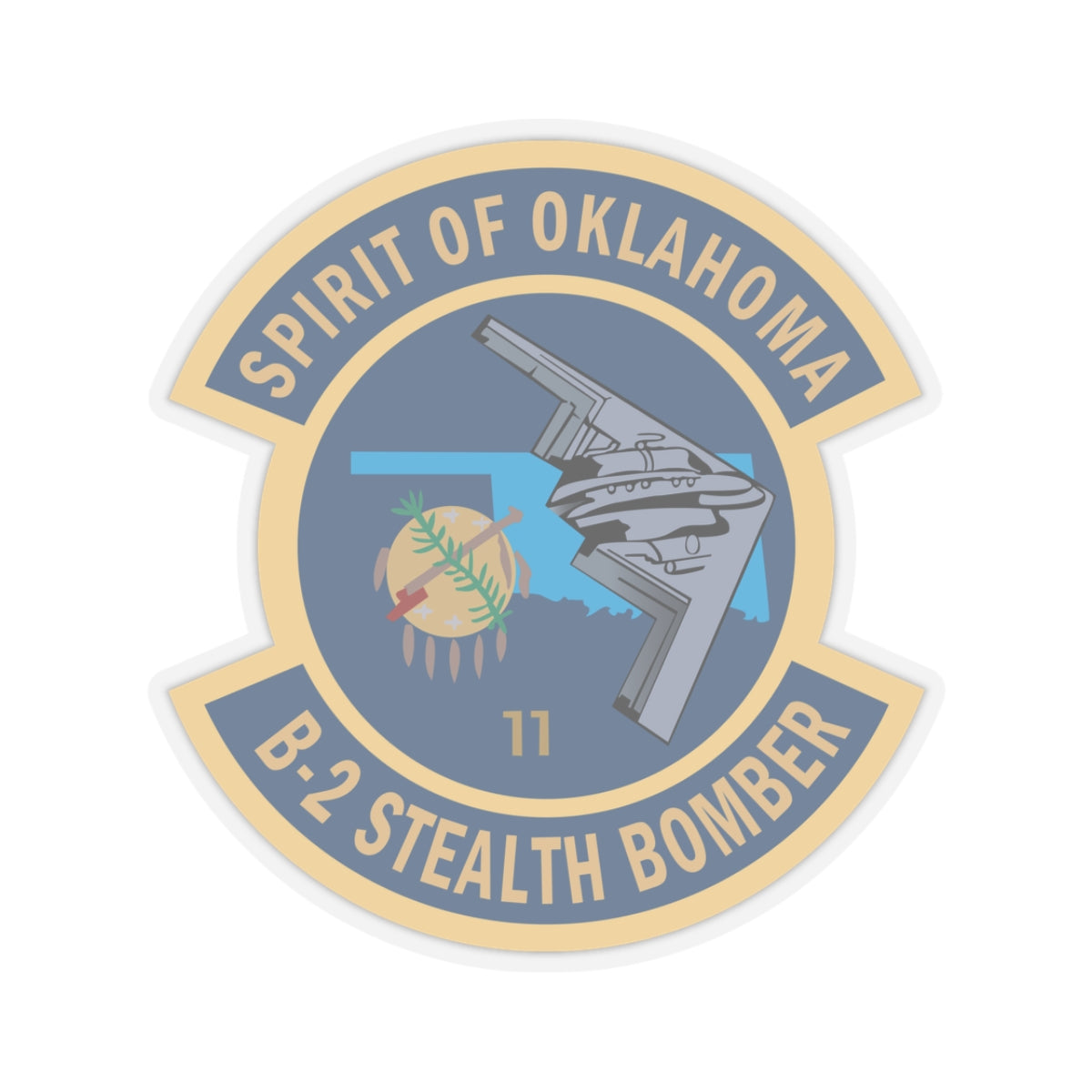 Kiss-Cut Stickers - USAF - B2 - Spirit of Oklahoma - Stealth Bomber wo txt X 300