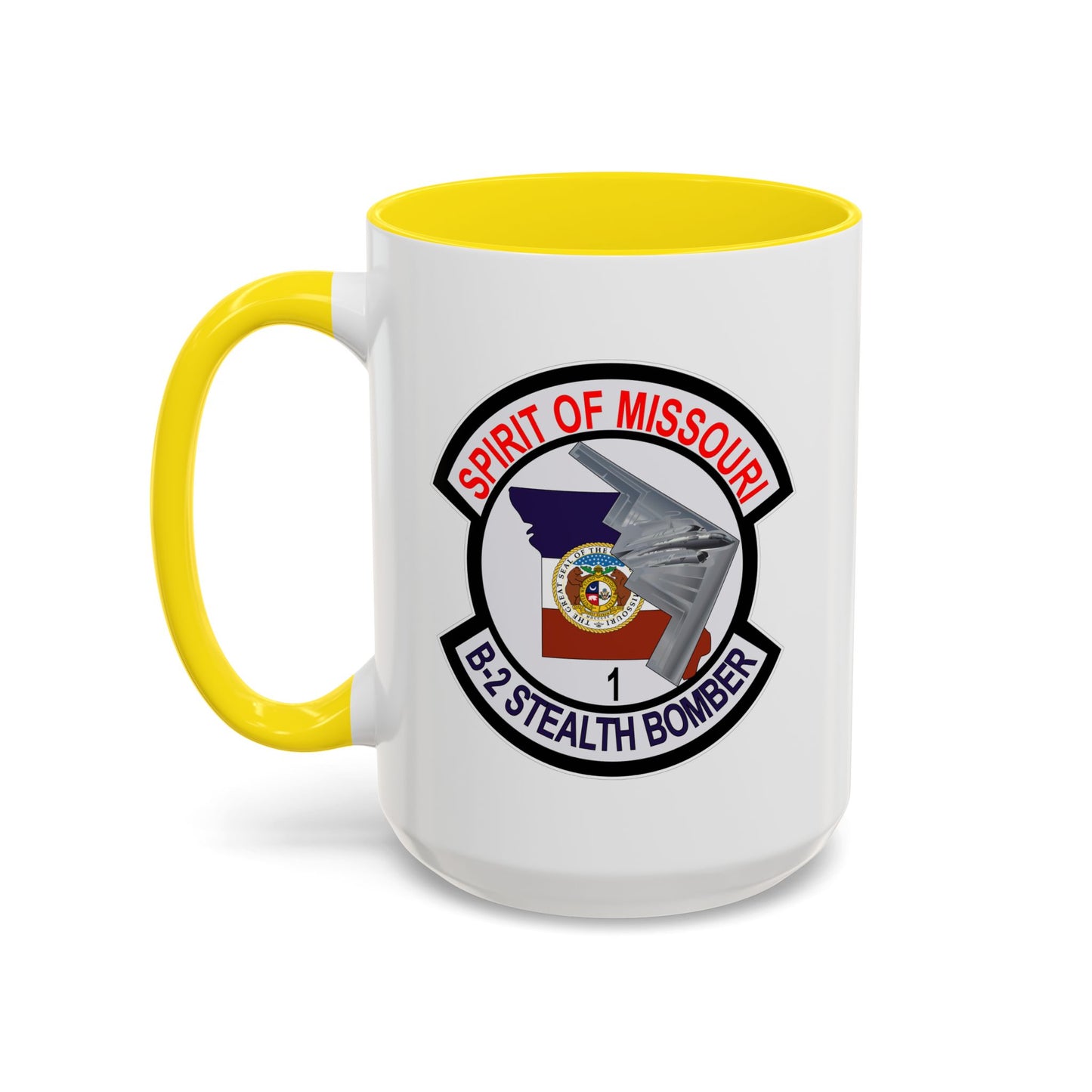 Accent Coffee Mug (11oz & 15oz) - USAF - B2 - Spirit of Missouri - Stealth Bomber wo Txt