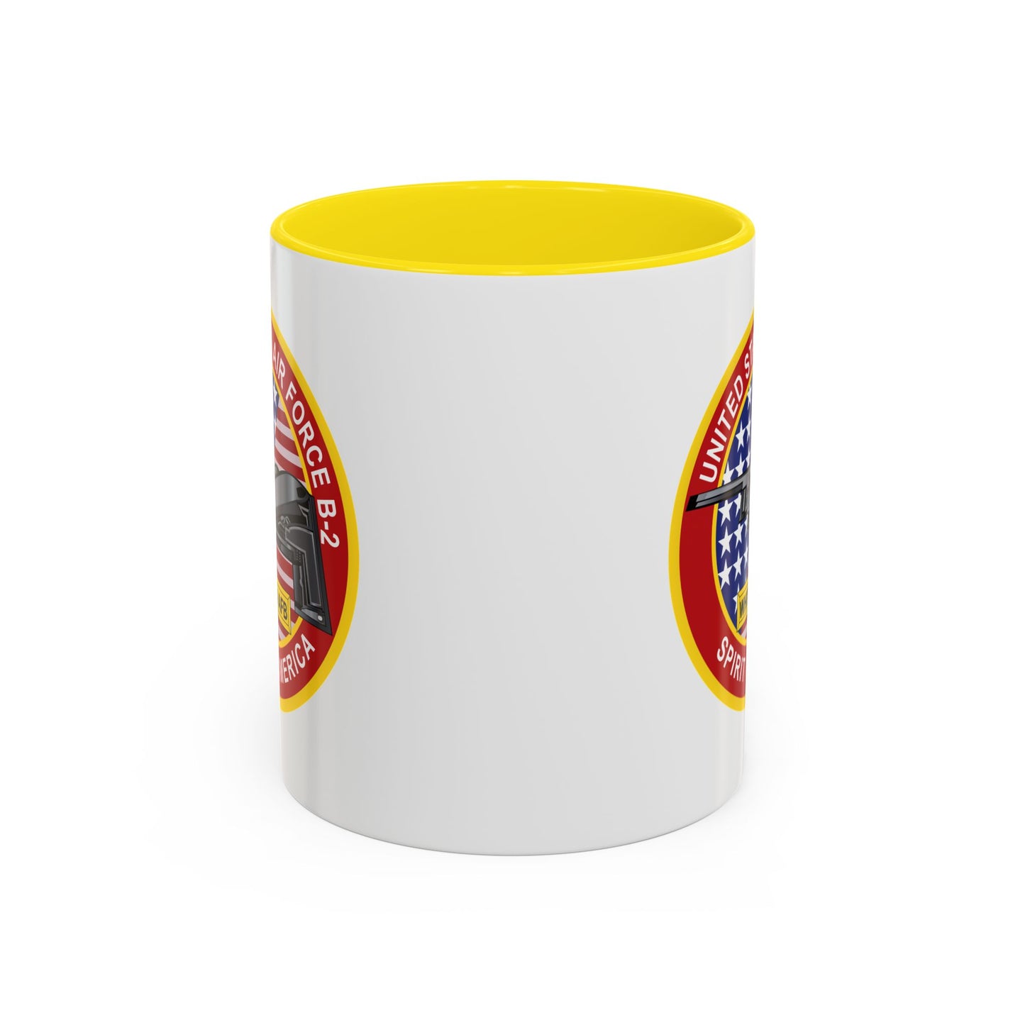 Accent Coffee Mug (11oz & 15oz) - USAF - B2 - Spirit - Stealth Bomber wo Txt