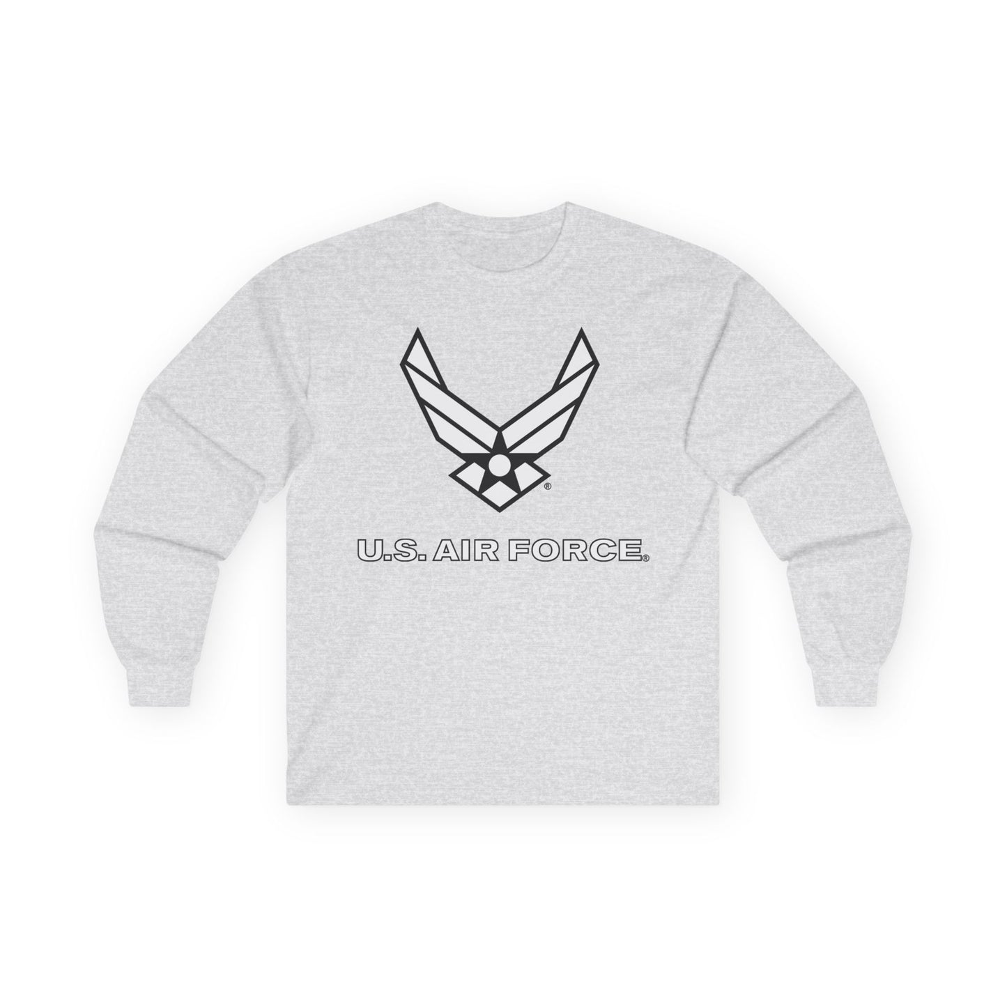 Unisex Ultra Cotton Long Sleeve Tee - USAF Logo, TM Txt - U S Air Force - LA