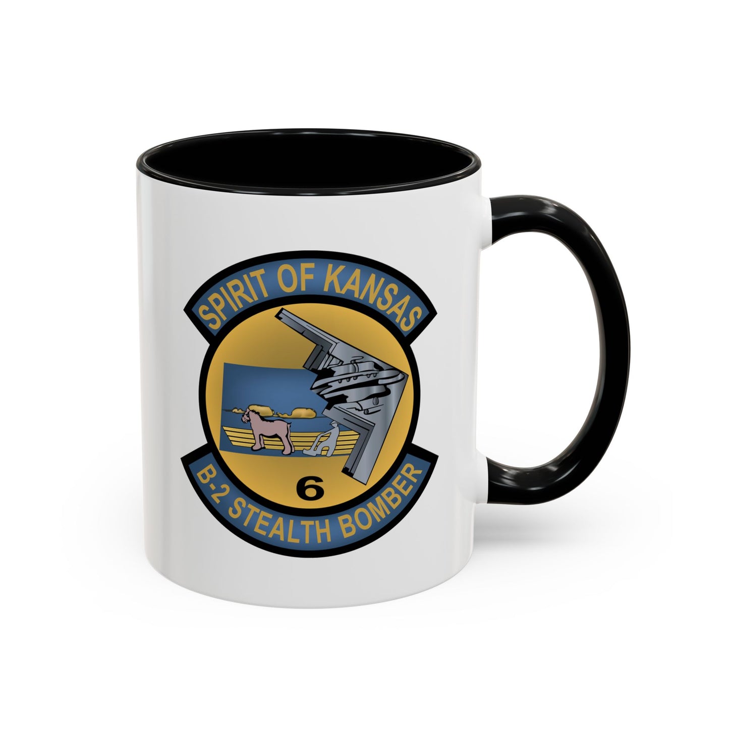 Accent Coffee Mug (11oz & 15oz) - USAF - B2 - Spirit of Kansas - Stealth Bomber wo txt X 300