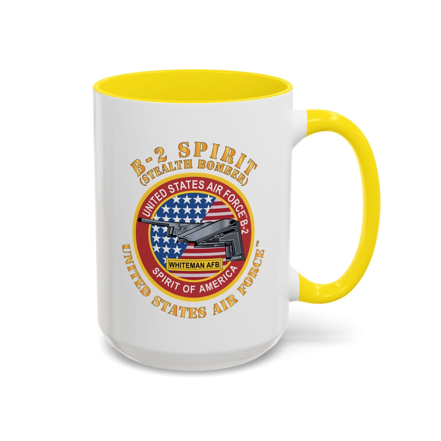 Accent Coffee Mug (11oz & 15oz) - USAF - B2 - Spirit - Stealth Bomber X 300