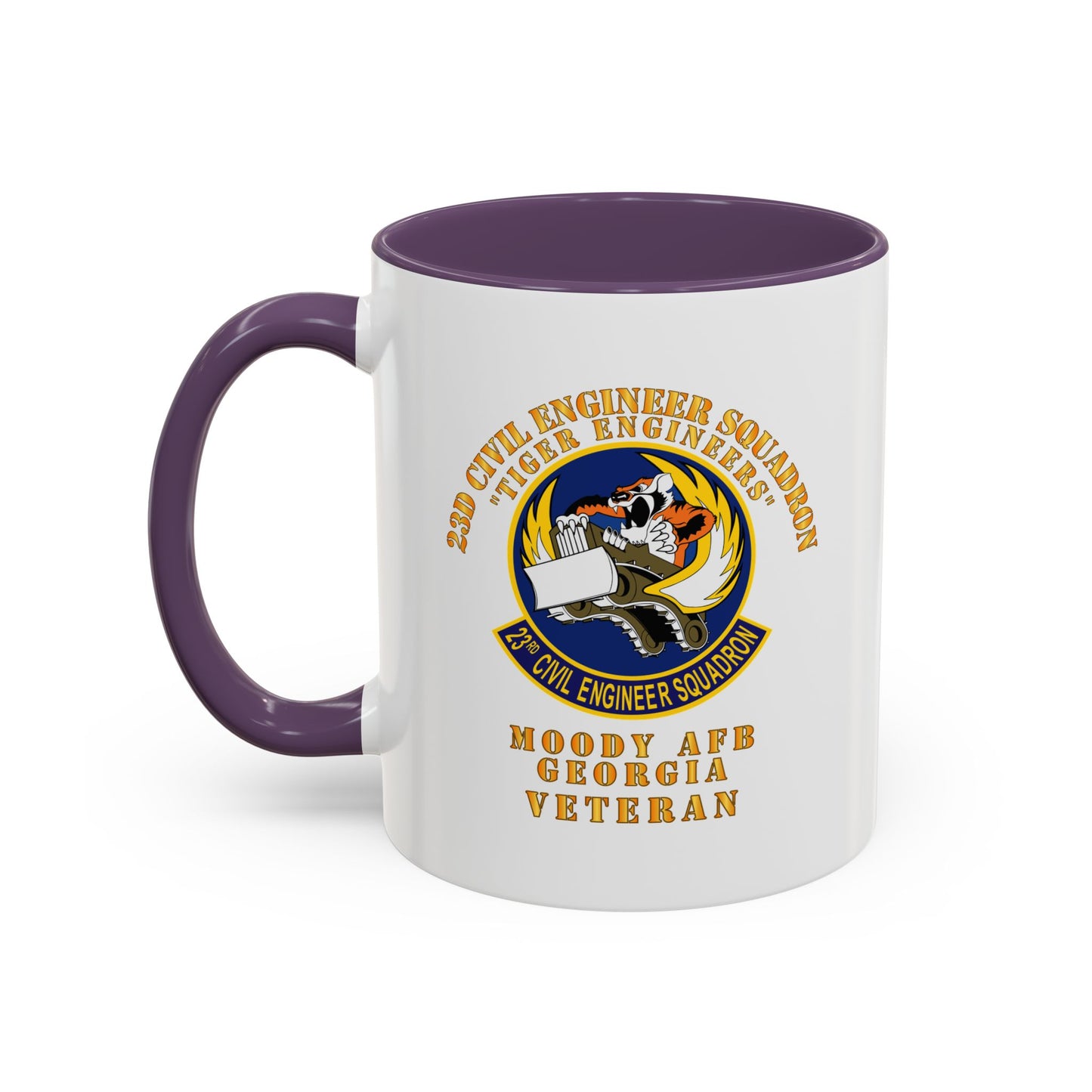 Accent Coffee Mug (11oz & 15oz) - USAF - 23d Civil Engineer Squadron - Tiger Engineers - Moody AFB, GA