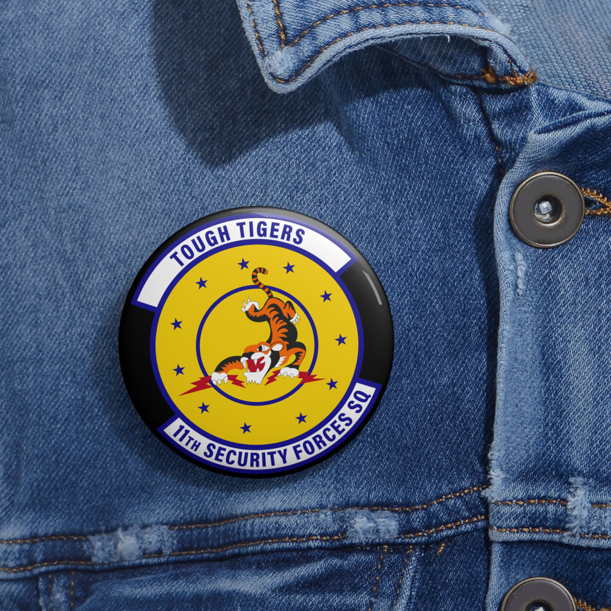Custom Pin Button - USAF - 11th Security Forces Squadron wo txt