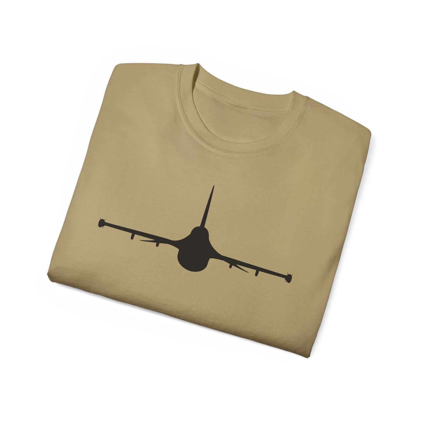 Unisex Ultra Cotton Tee - Aircraft - F-16 - Front - Silhouette wo Txt X 300