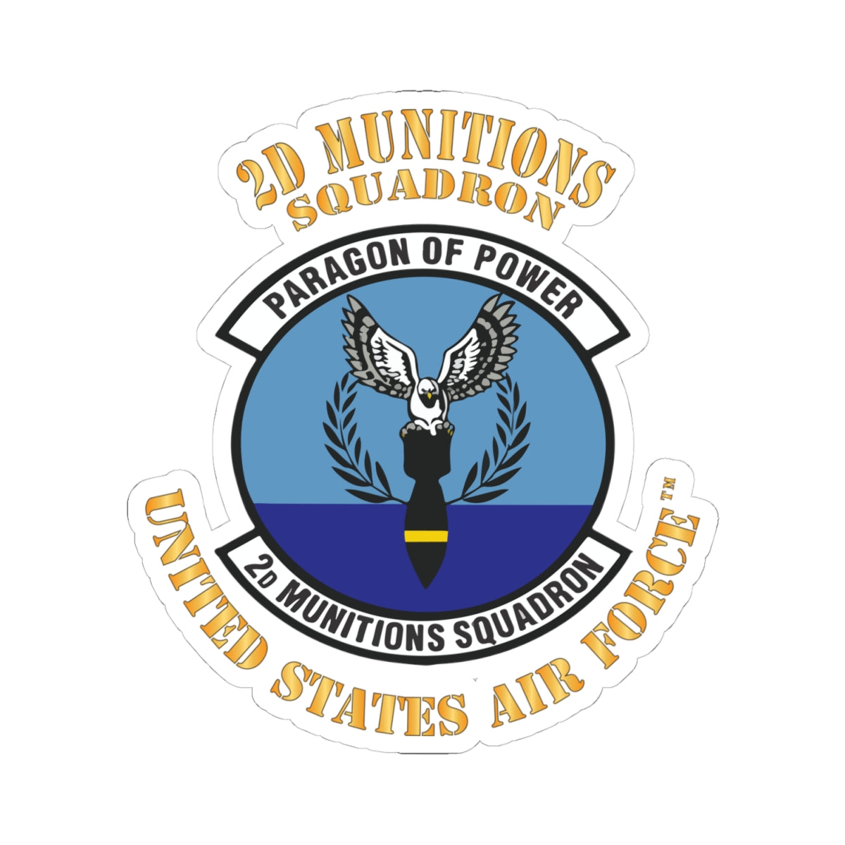 Kiss-Cut Stickers - USAF - 2nd Munitions Squadron