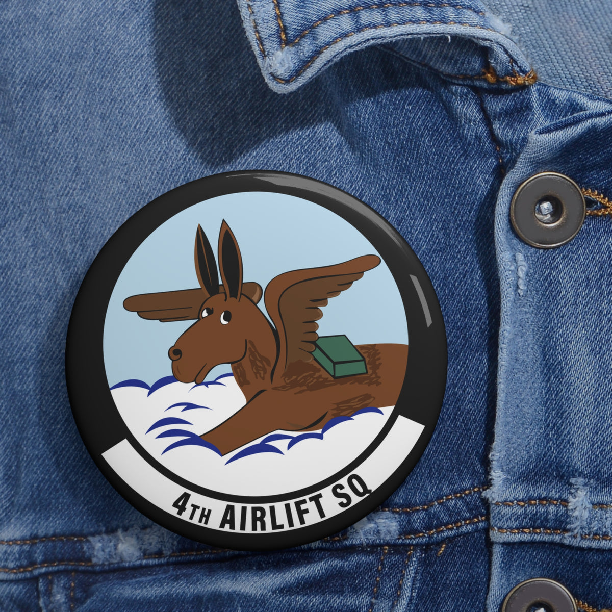 Custom Pin Button - USAF - 4th Airlift Squadron wo txt X 300