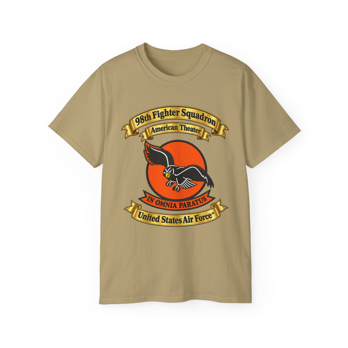 Unisex Ultra Cotton Tee - 98th Fighter-Interceptor Squadron - SSI - American Theater - USAAF - 3D - Transparent