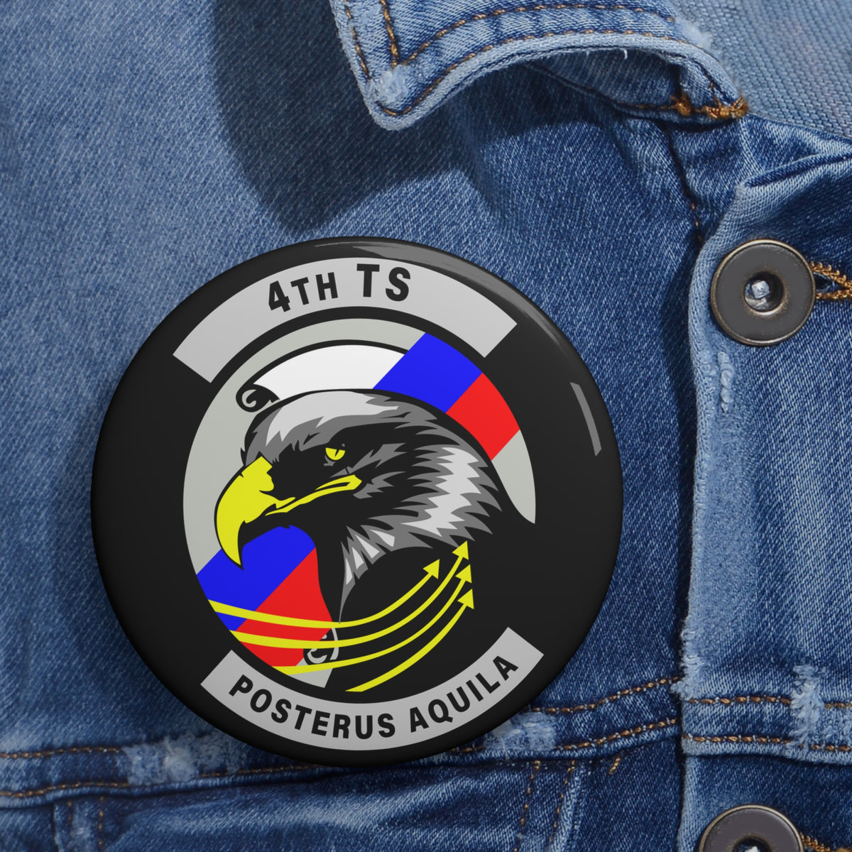 Custom Pin Button - USAF - 4th Training Squadron wo txt X 300