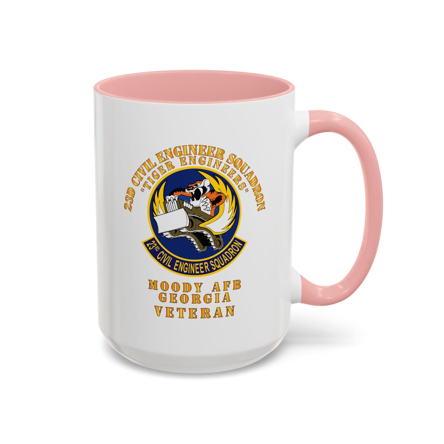 Accent Coffee Mug (11oz & 15oz) - USAF - 23d Civil Engineer Squadron - Tiger Engineers - Moody AFB, GA
