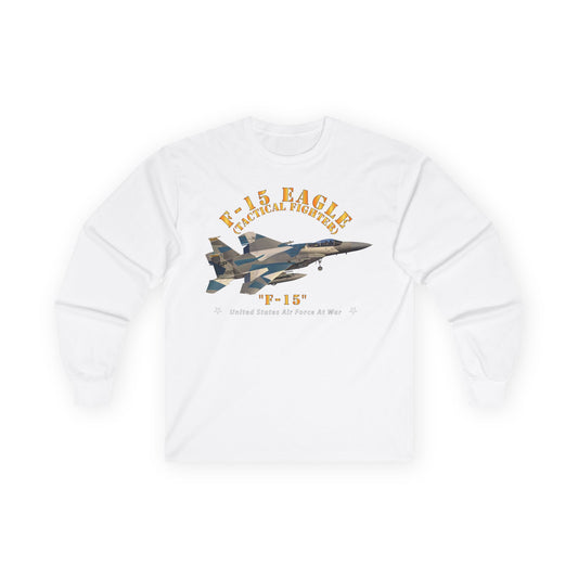 Unisex Ultra Cotton Long Sleeve Tee - USAF - F15 Eagle - F15