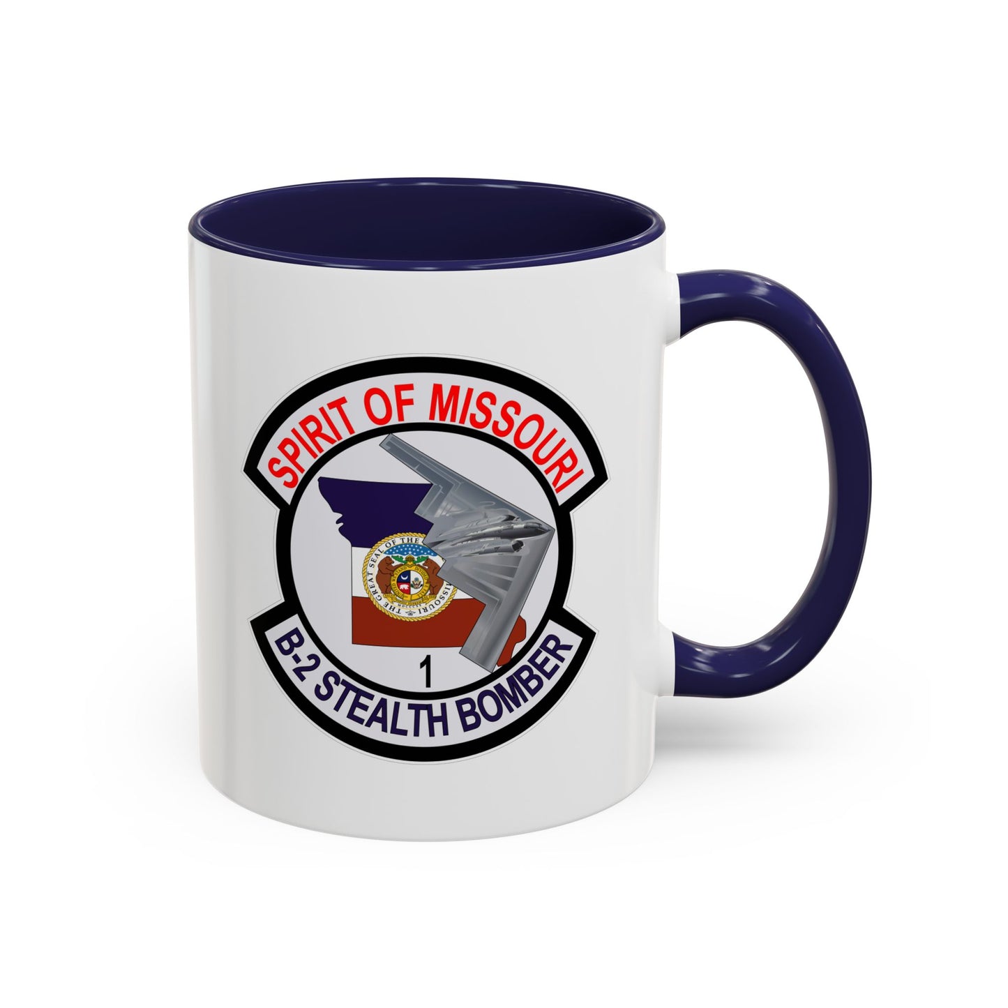 Accent Coffee Mug (11oz & 15oz) - USAF - B2 - Spirit of Missouri - Stealth Bomber wo Txt