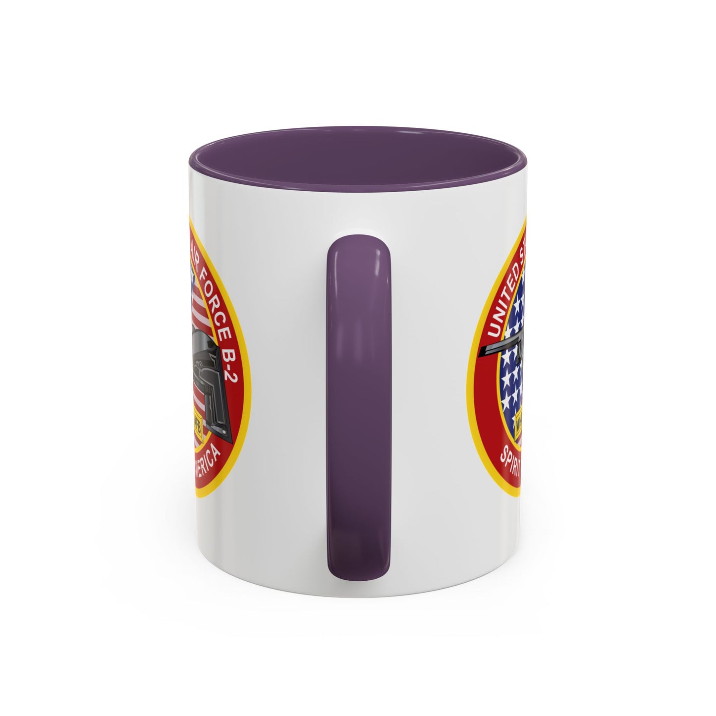Accent Coffee Mug (11oz & 15oz) - USAF - B2 - Spirit - Stealth Bomber wo Txt