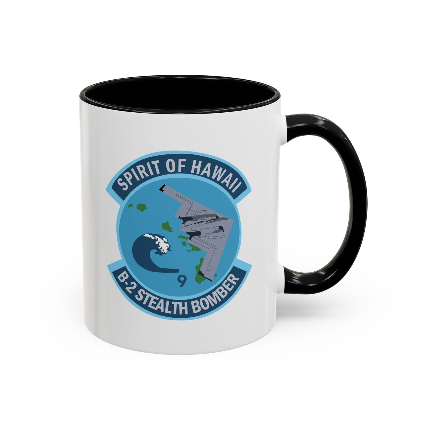 Accent Coffee Mug (11oz & 15oz) - USAF - B2 - Spirit of Hawaii - Stealth Bomber wo txt X 300