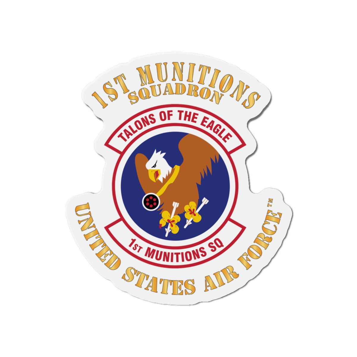 Die-Cut Magnet - USAF - 1st Munitions Squadron (ACC)