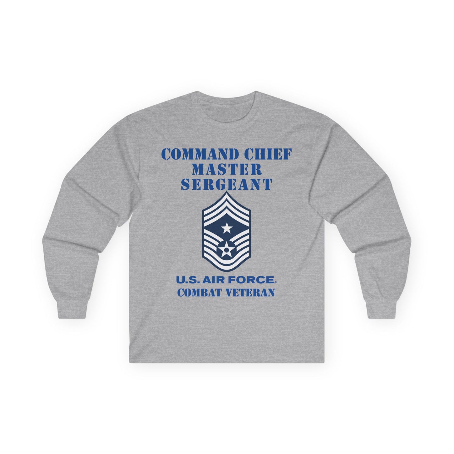 Unisex Ultra Cotton Long Sleeve Tee - USAF - Command Chief Master Sergeant (E9c) - 2020 - Combat Veteran