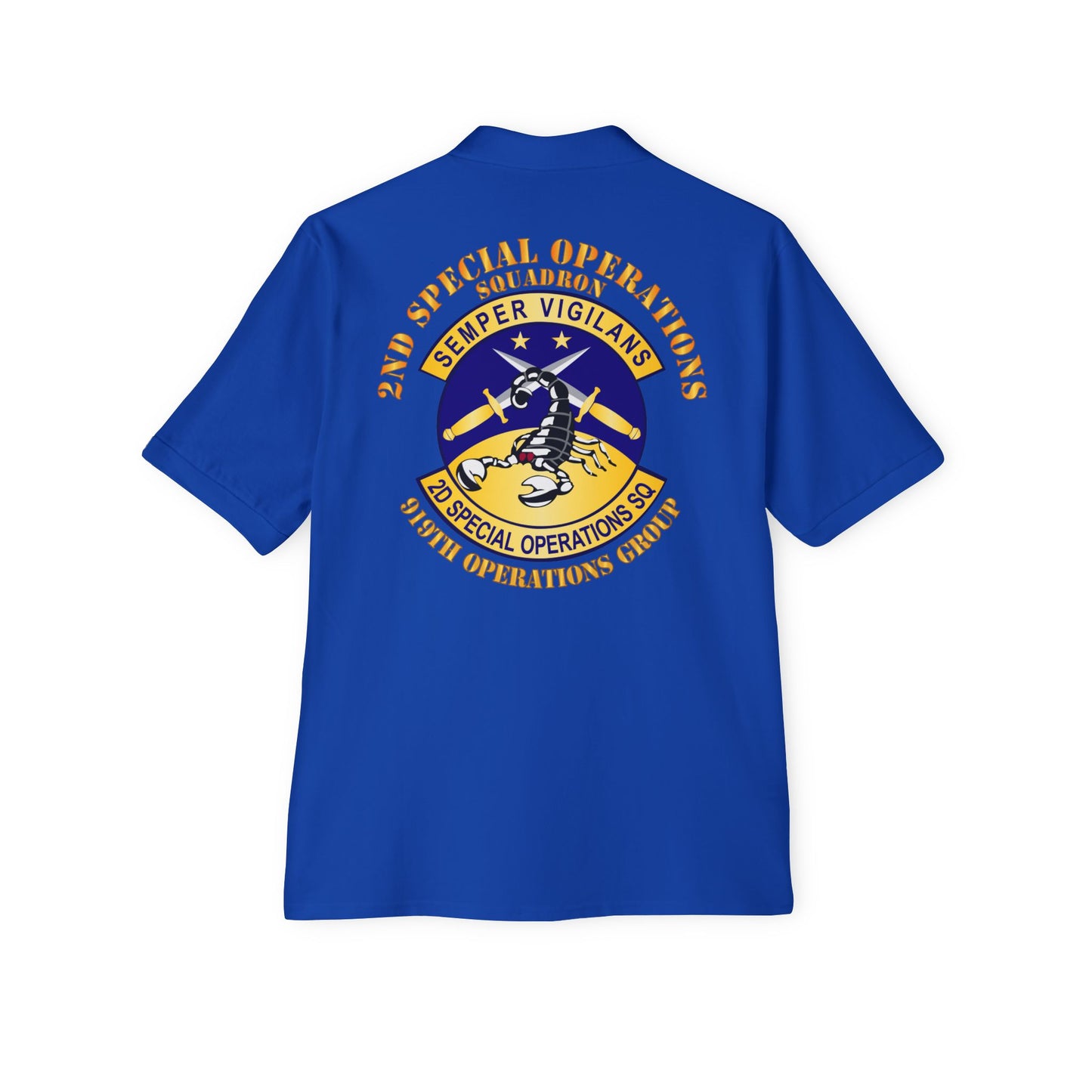 Men's Piqué Polo - USAFSOF - 2nd Special Operations Squadron - 919th Operations Group
