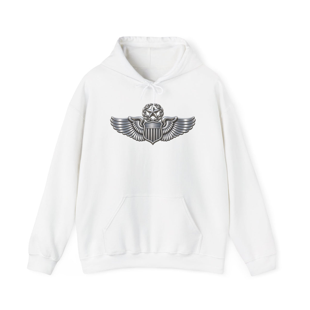 Unisex Heavy Blend Hooded Sweatshirt - USAF - Master Pilot Badge wo txt - 3D - Enhanced