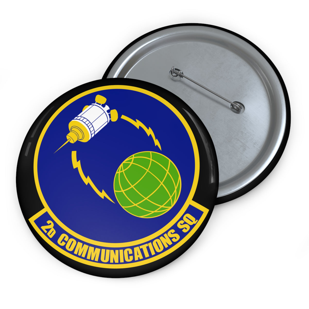 Custom Pin Button - USAF - 2d Communications Squadron wo txt