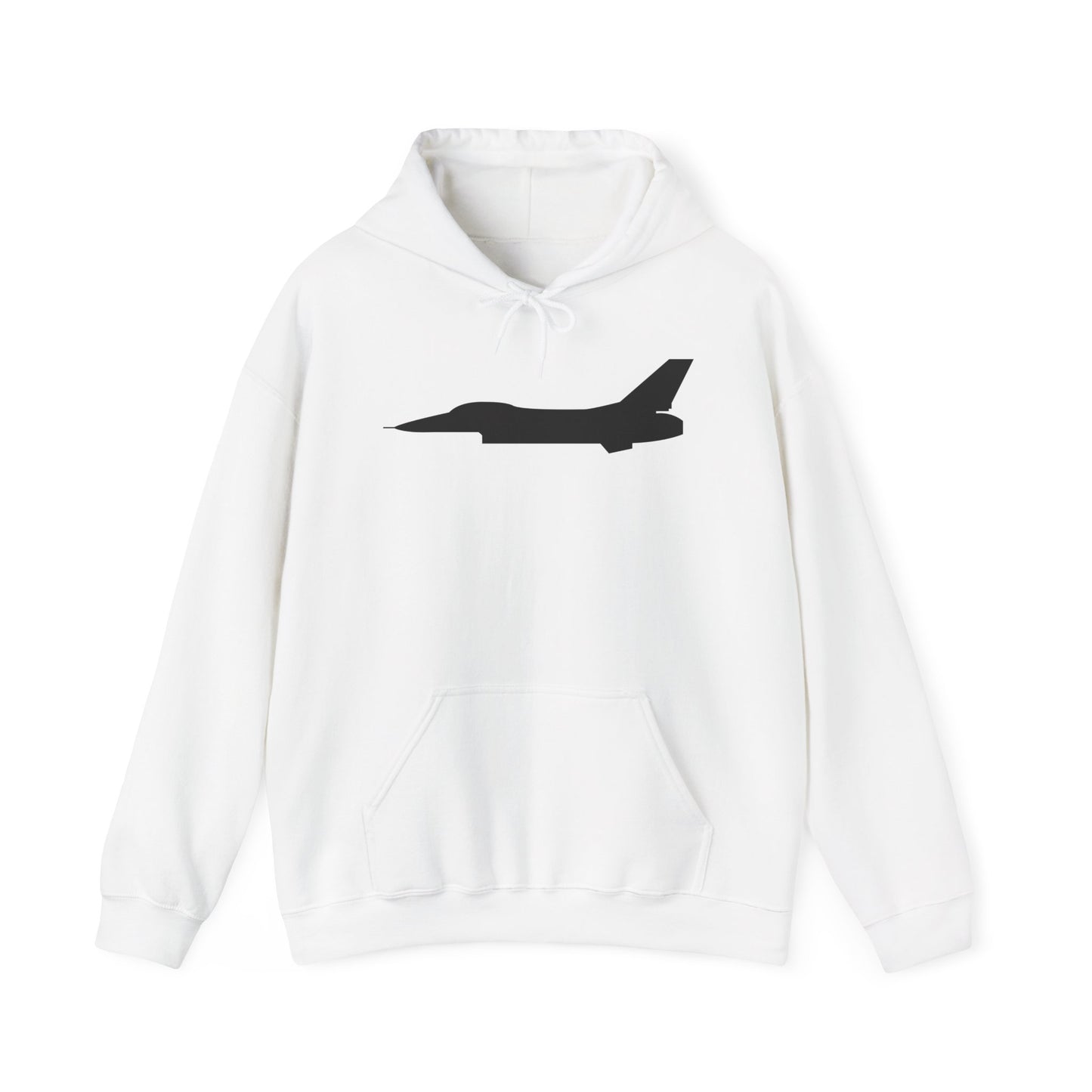 Unisex Heavy Blend Hooded Sweatshirt - Aircraft - F-16 - Side - Black - wo Txt X 300