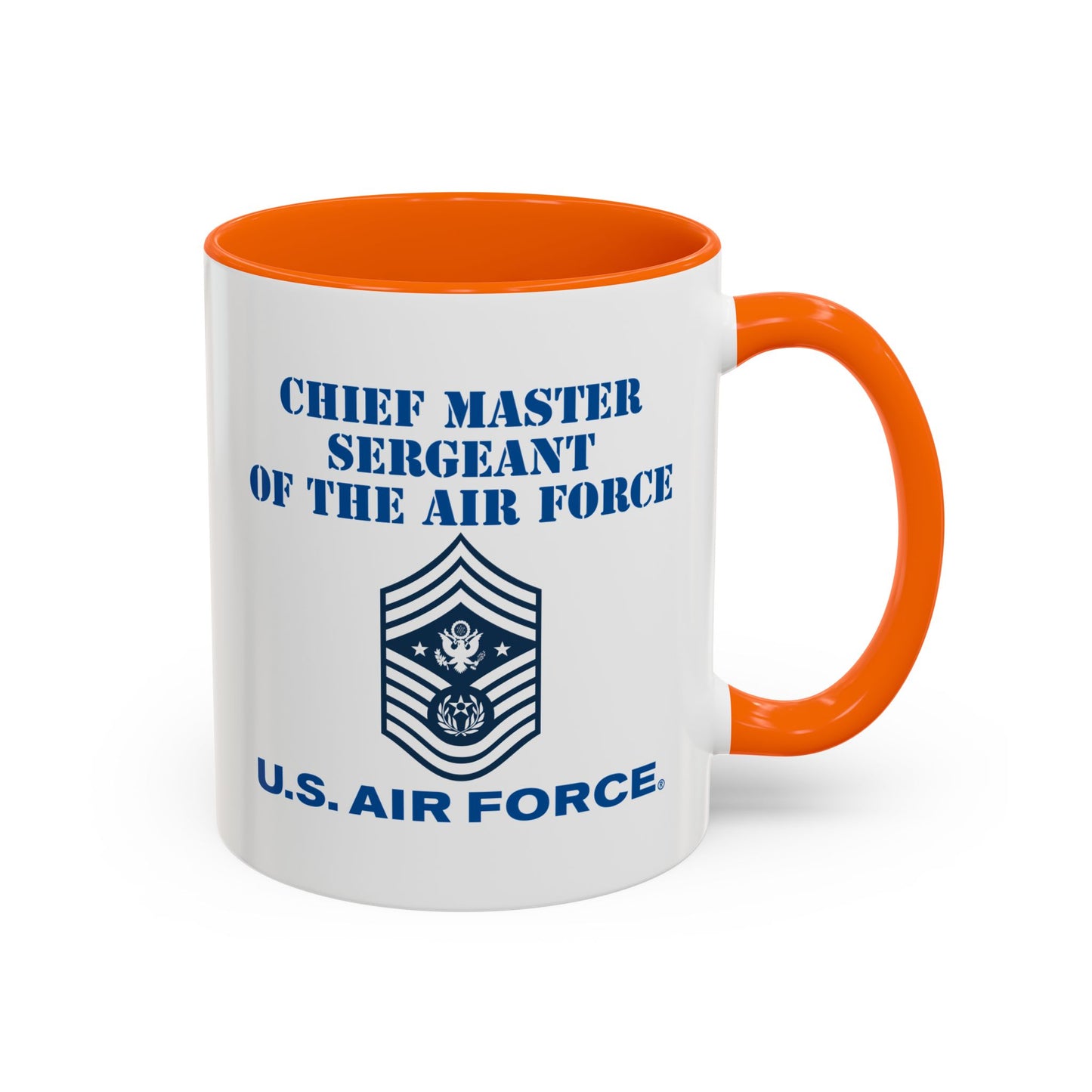 Accent Coffee Mug (11oz & 15oz) - USAF - Chief Master Sergeant of the Air Force (E9d) - US Air Force w Text X 300