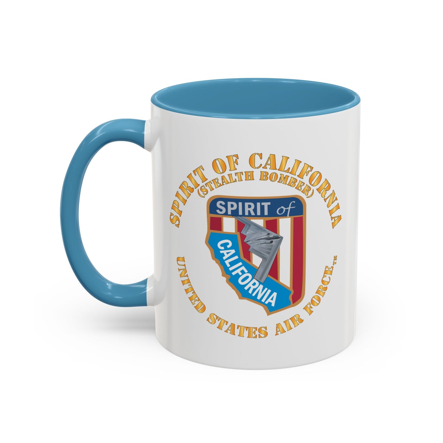 Accent Coffee Mug (11oz & 15oz) - USAF - B2 - Spirit of California - Stealth Bomber X 300